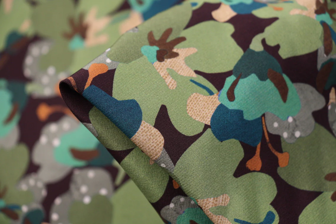 Treloyan Green - Liberty Silk Crepe De Chine
