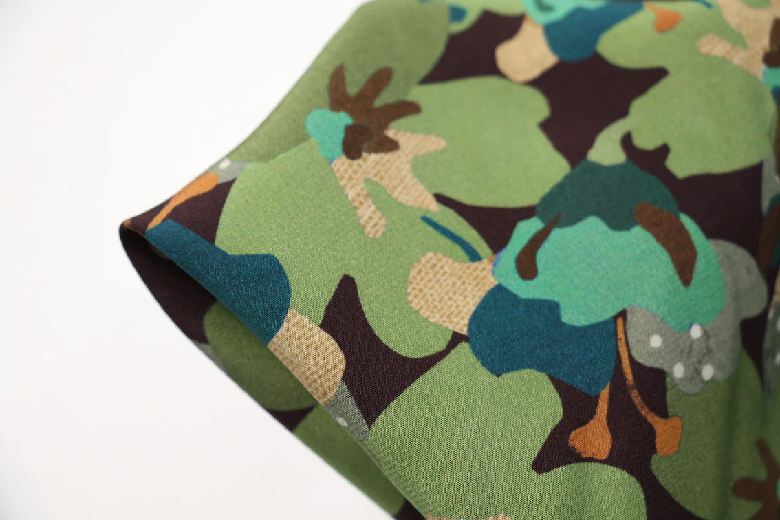 Treloyan Green - Liberty Silk Crepe De Chine - Image 2