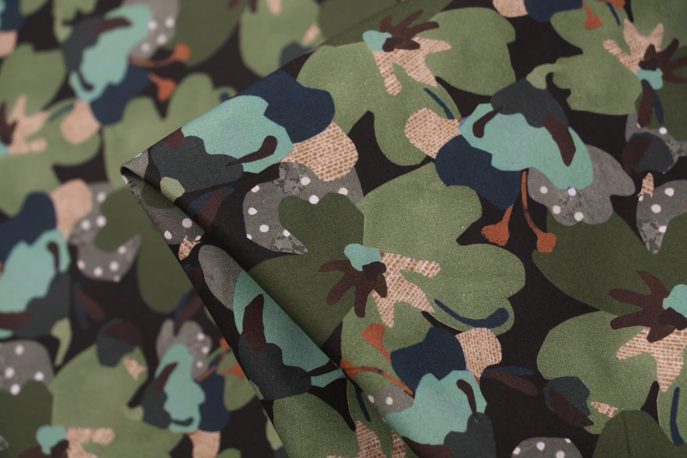 Treloyan Green Poplin - Liberty Fabric