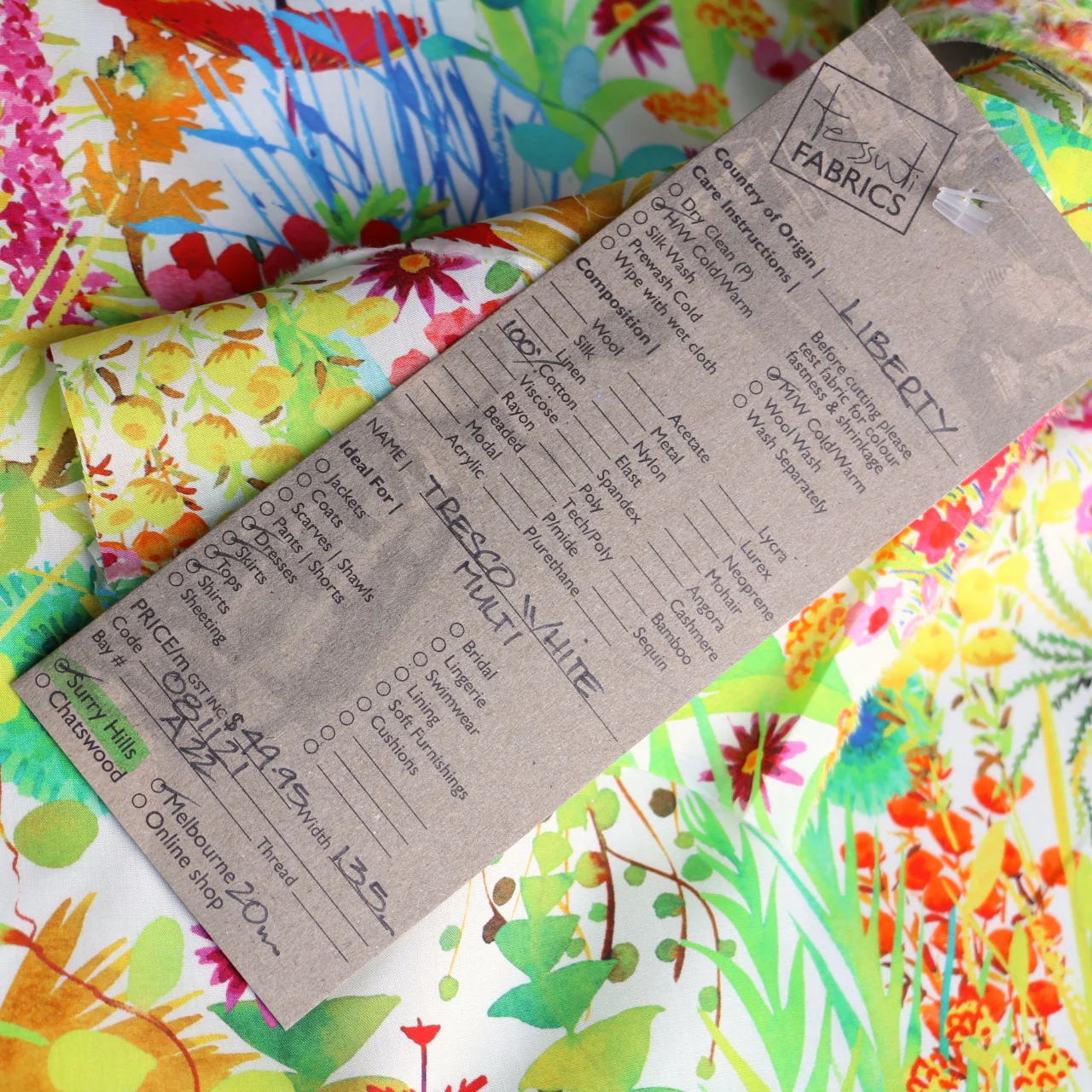 Tresco White Multi - Liberty Tana Lawn⢠- Image 5
