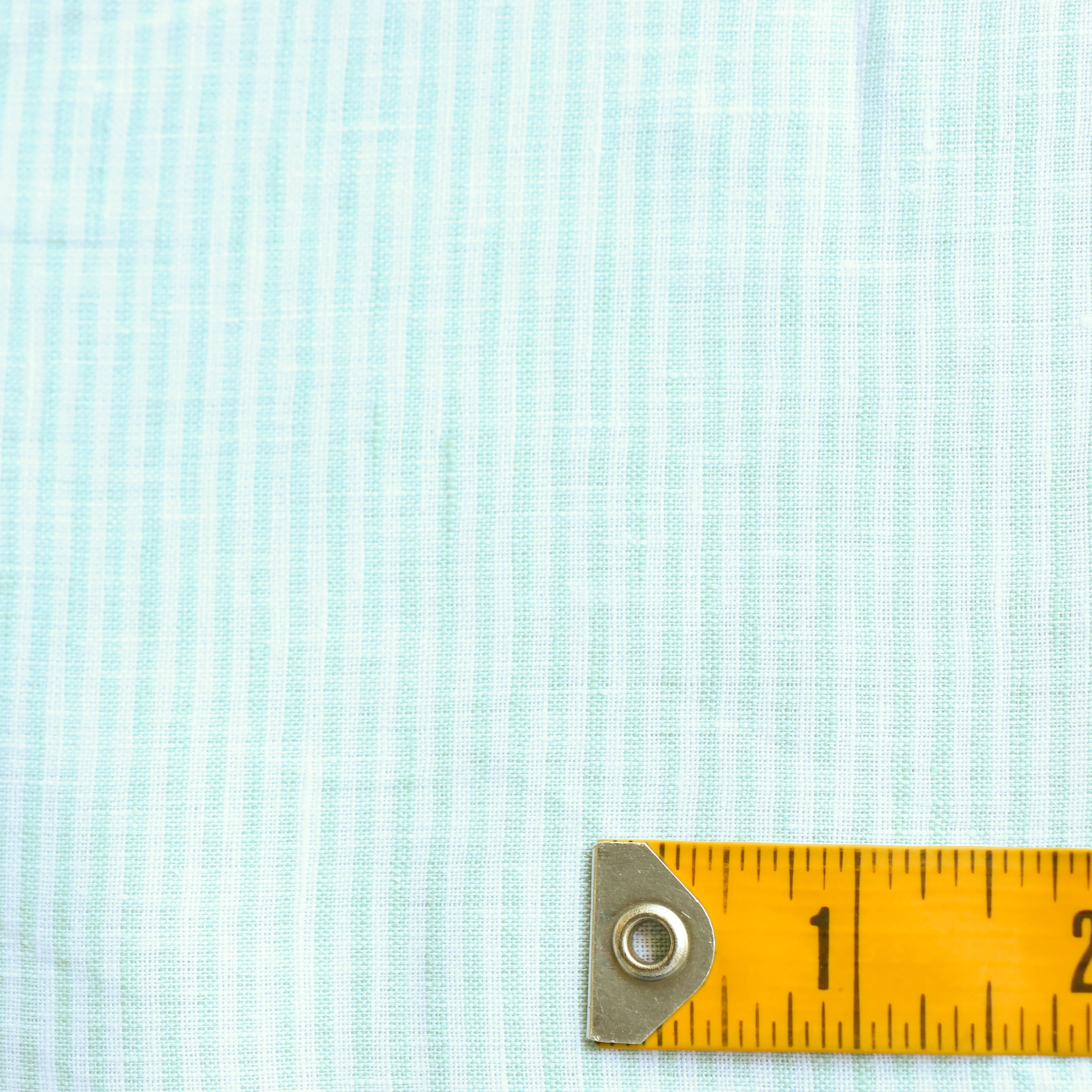 Treviso Stripe Linen - Mint/White - Image 3