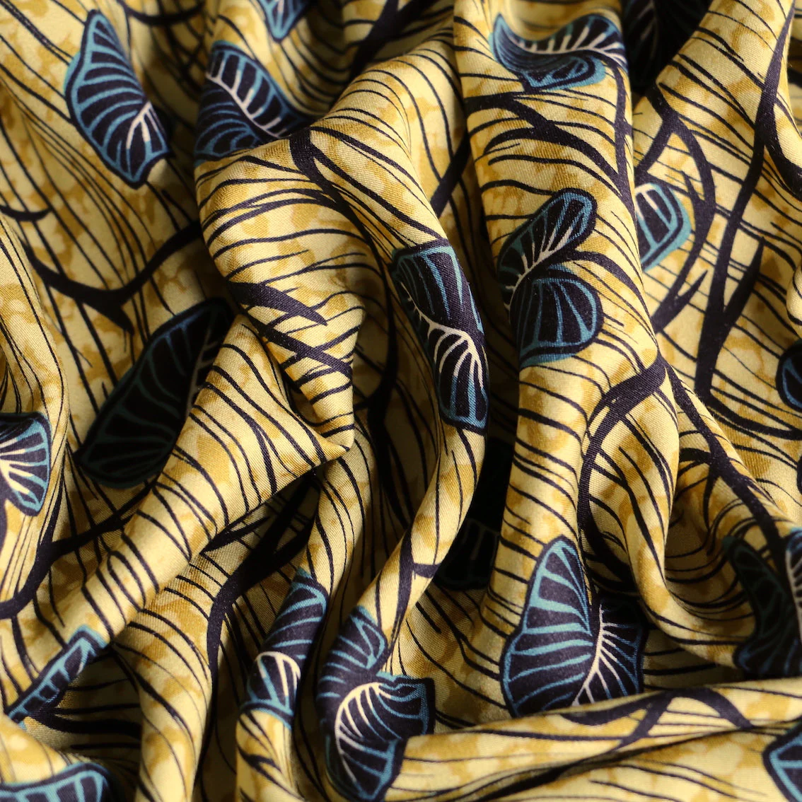 Tropical Lemon Viscose Poplin - Image 2
