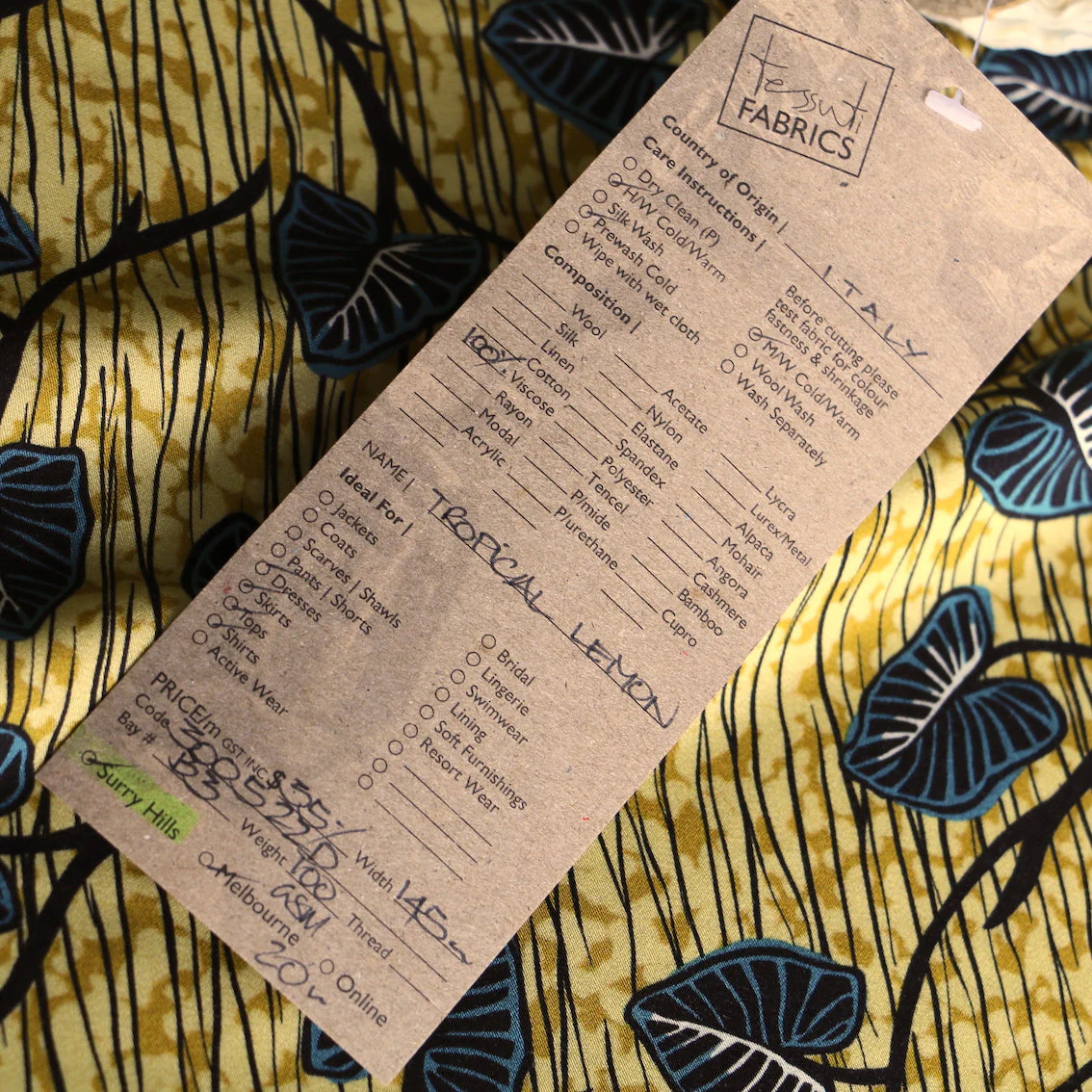 Tropical Lemon Viscose Poplin - Image 5