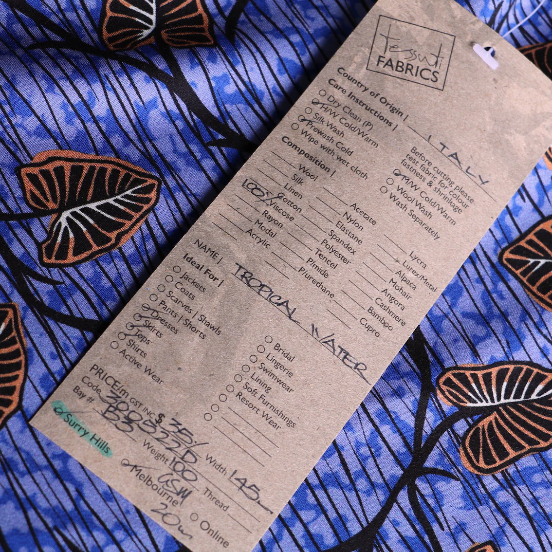 Tropical Water Viscose Poplin - Image 5