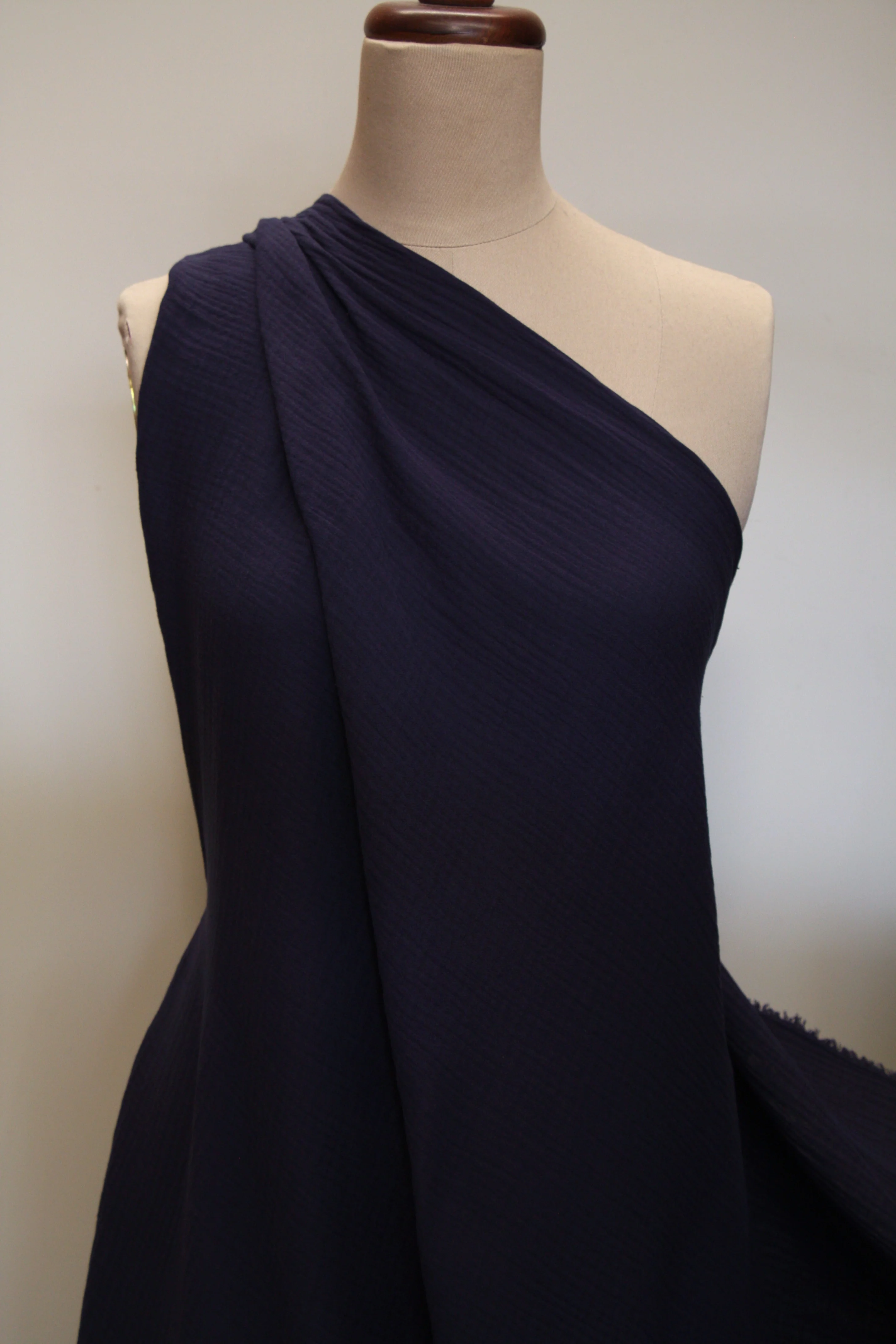 Tumbled Navy Double Gauze - Image 3