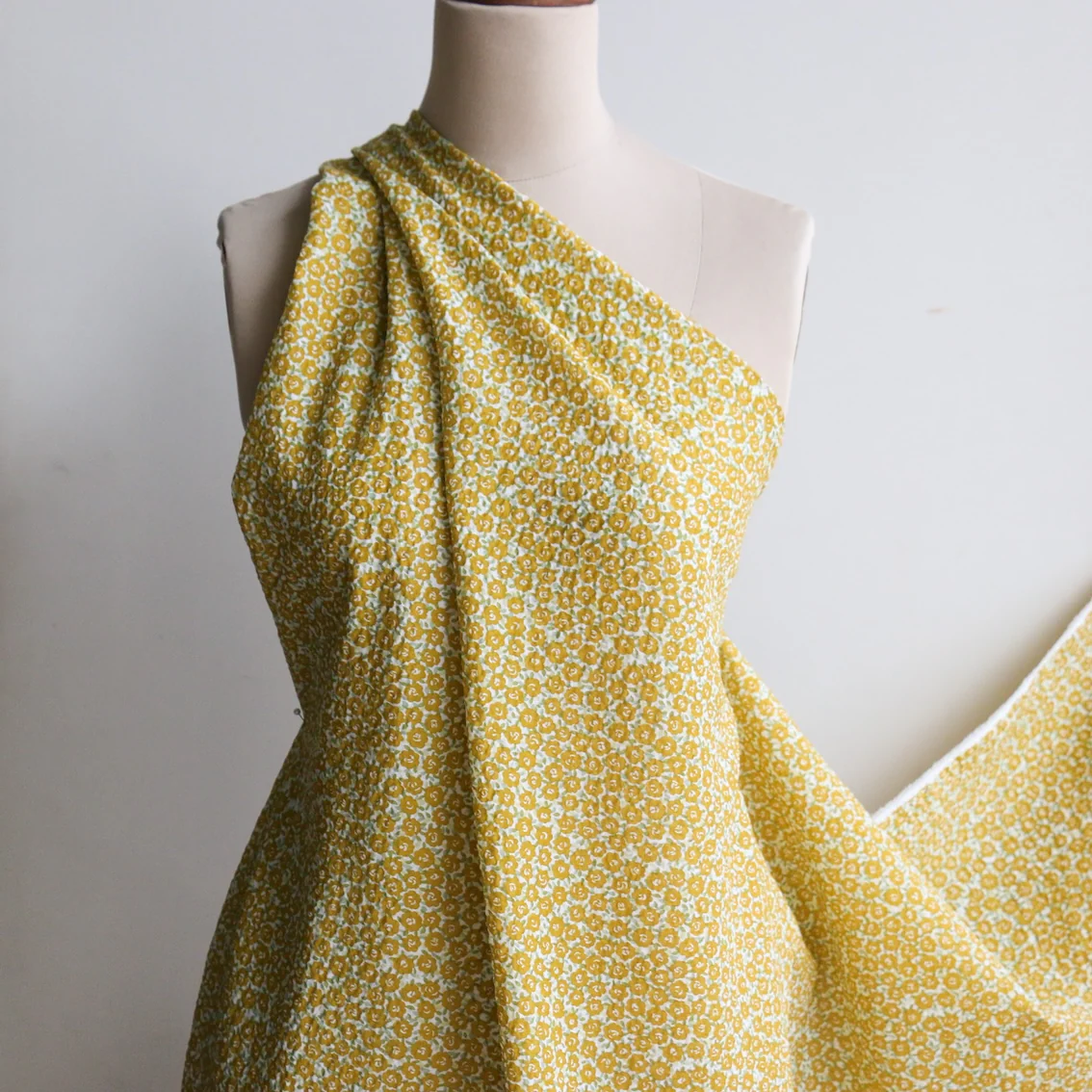Turmeric Spring Seersucker Cotton - Image 4