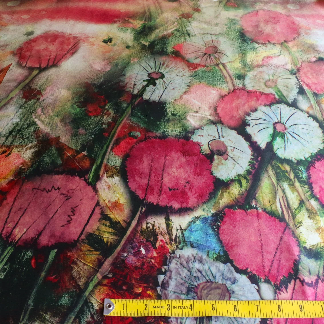 Tuscan Valley Silk Satin - Border Print - Image 3