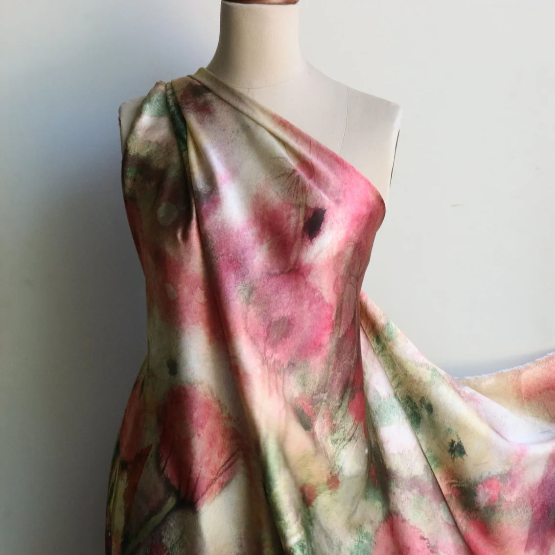 Tuscan Valley Silk Satin - Border Print - Image 6