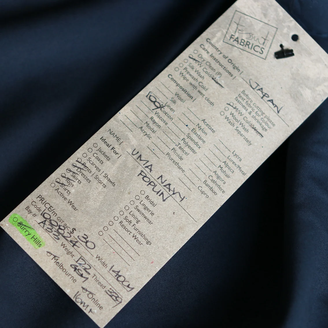 Uma Navy Poplin - Image 3