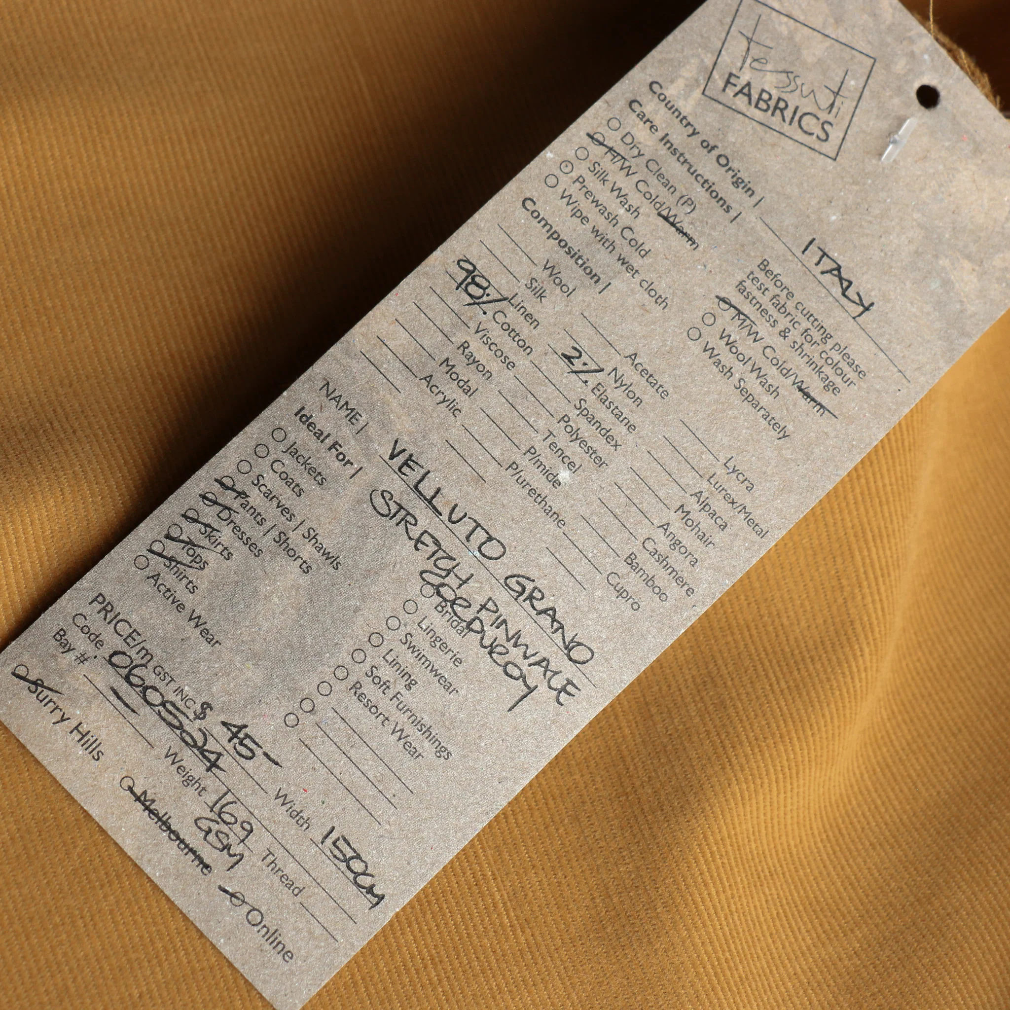 Velluto Grano Stretch Pinwale Corduroy - Image 3