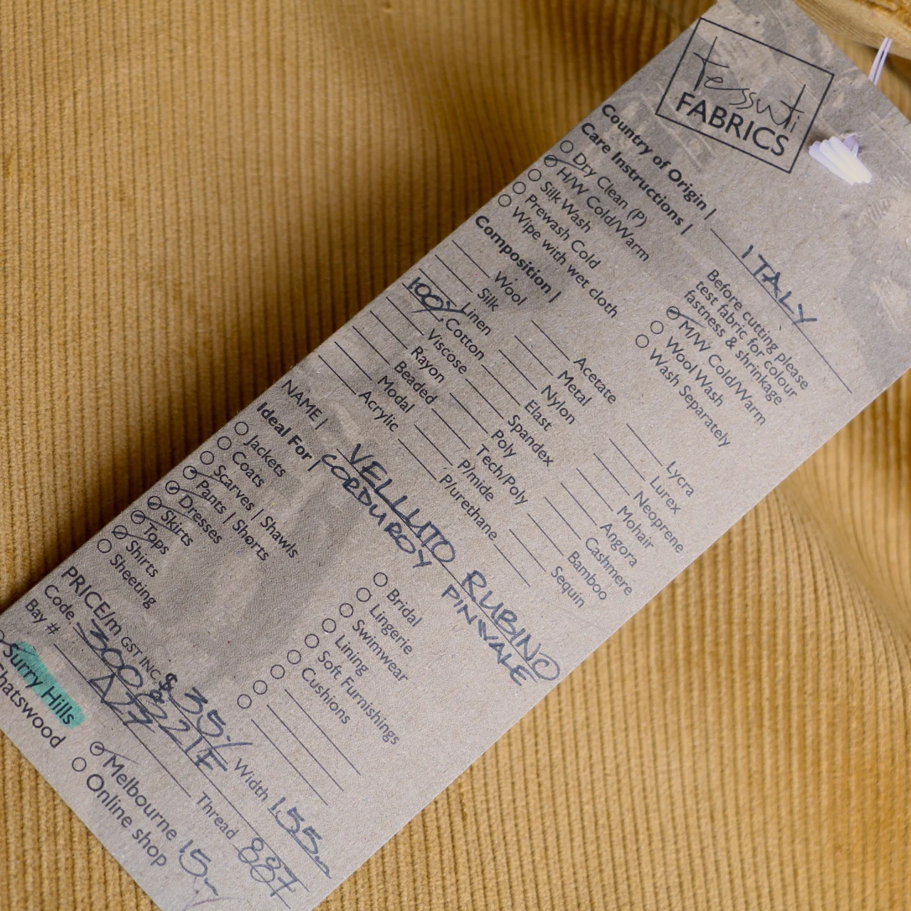 Velluto Rubino - Corduroy - Image 5