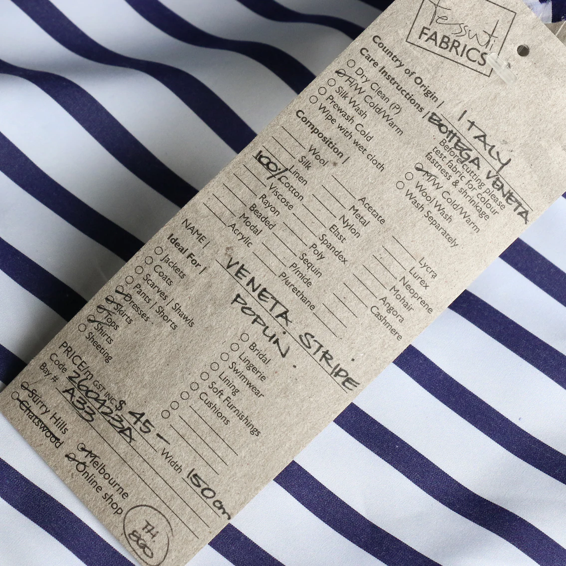 Veneta Stripe Cotton Poplin - Image 4