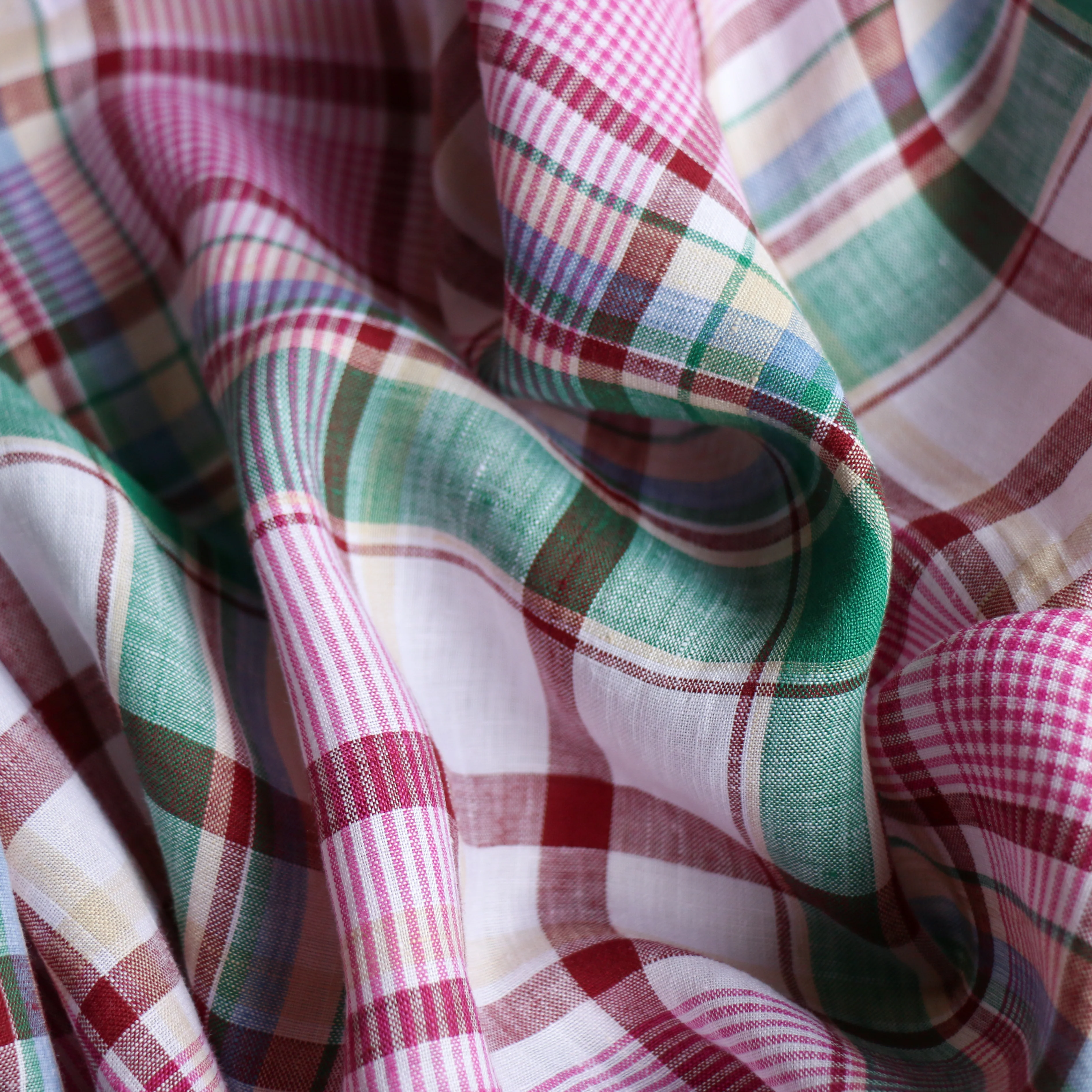 Veneto Check Multi Linen - Image 2