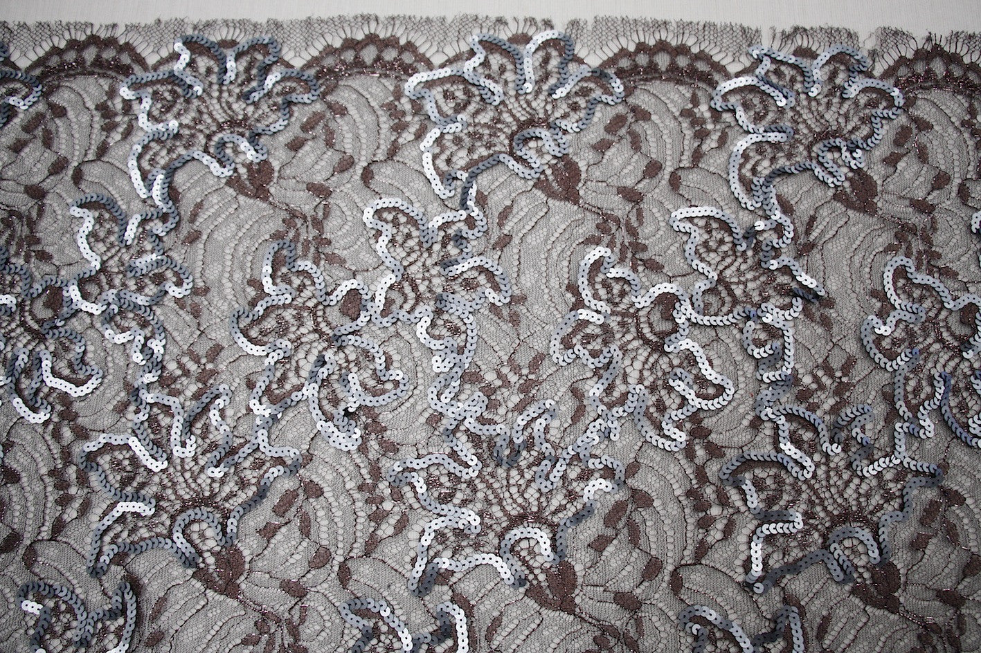 Vera Gunmetal Sequinned Lace - Image 3