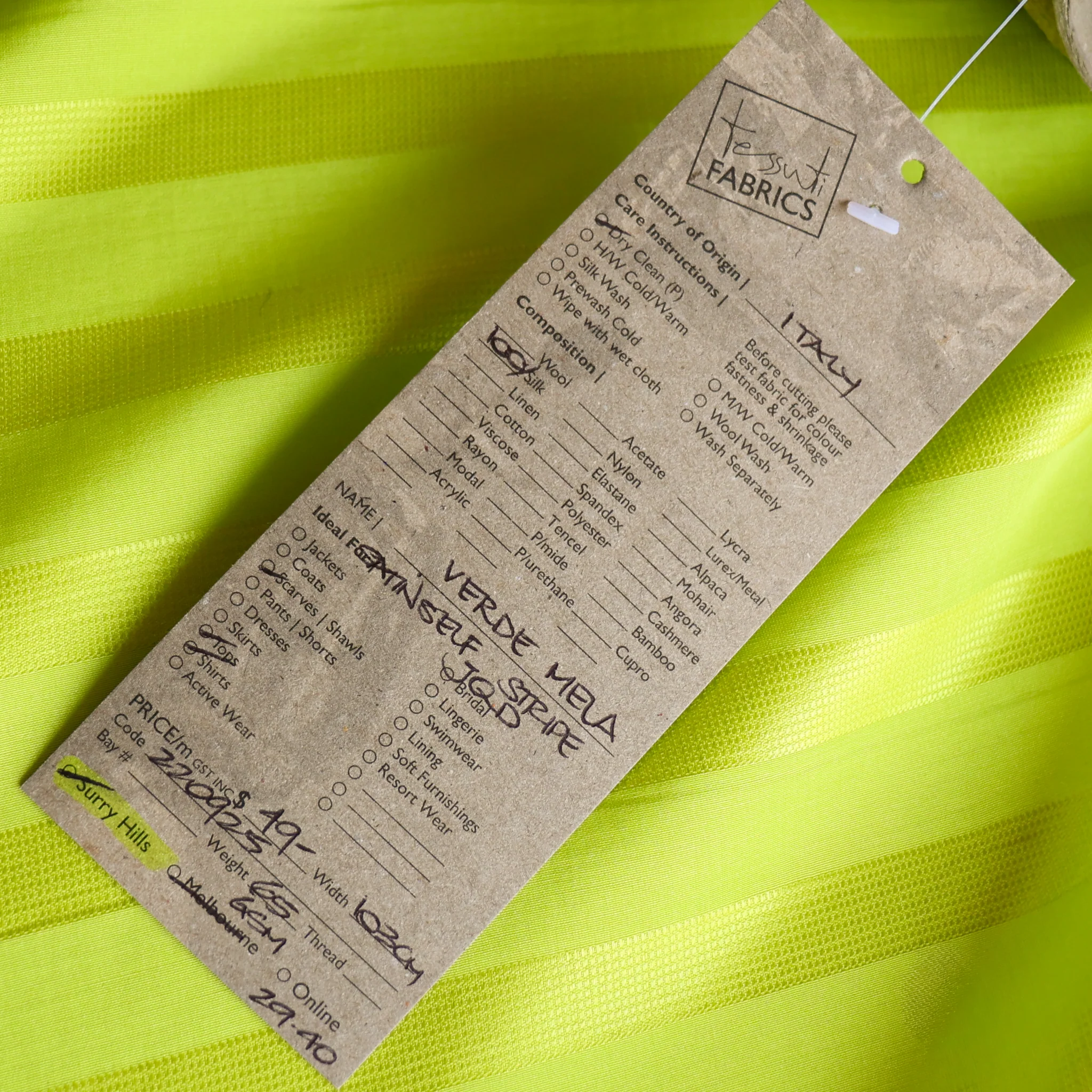 Verde Mela Silk Satin - Image 5