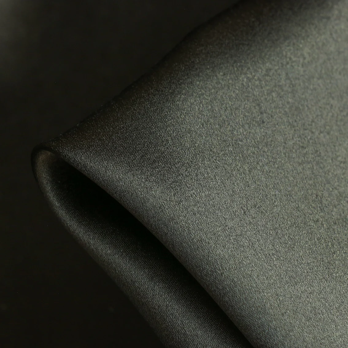 Verde Scuro Stretch Silk Satin
