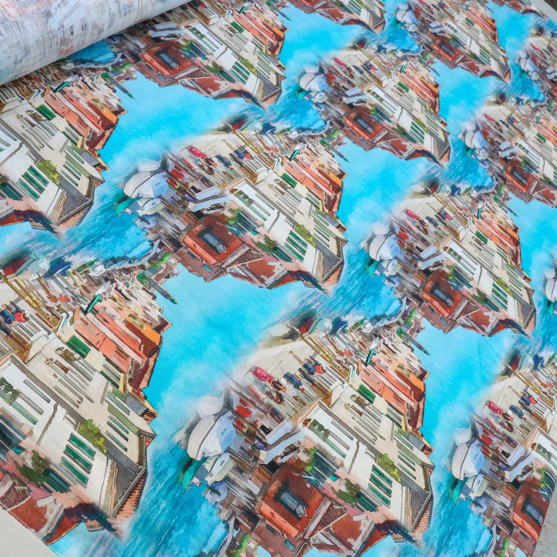 View Of Venice Printed Linen - Image 5