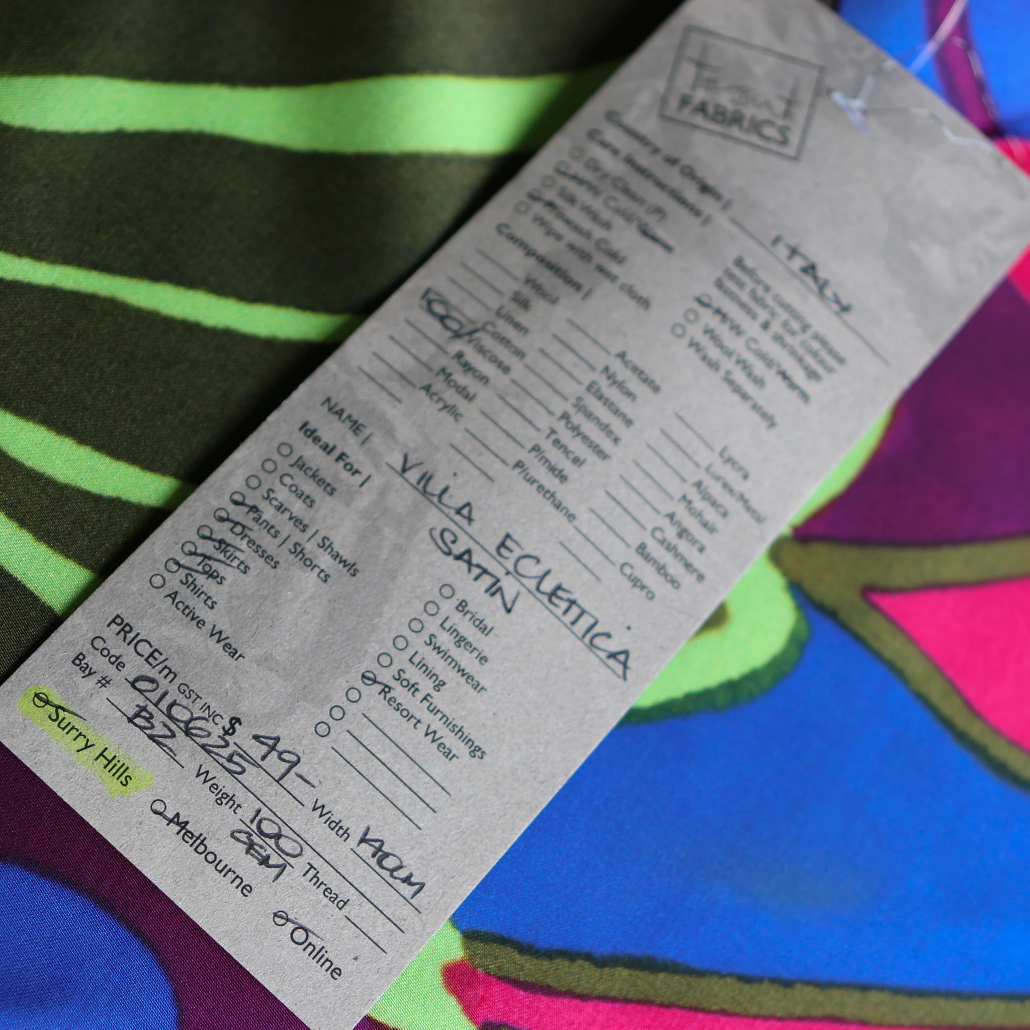 Villa Eclectica Viscose Satin - Image 4