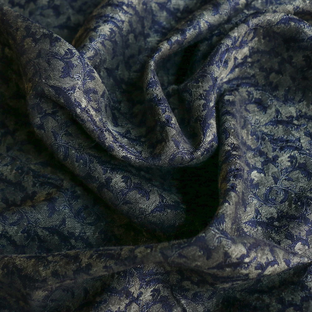 Vine On Navy Brocade/Jacquard - Image 2