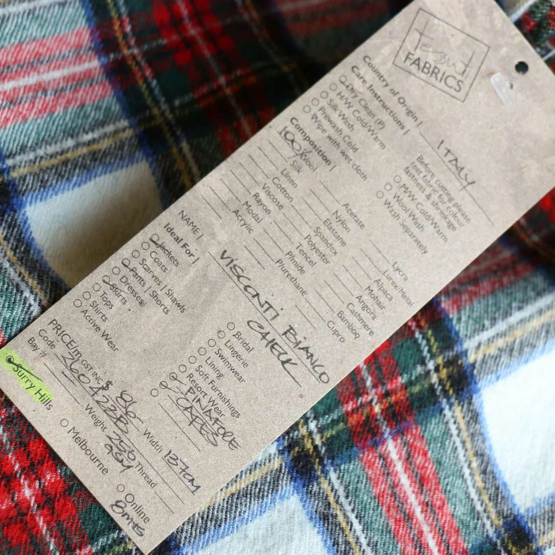 Visconti Bianco Tartan Check - Image 5