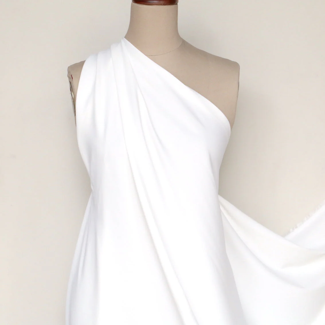 Visible Ivory Stretch Viscose Faille - Image 3