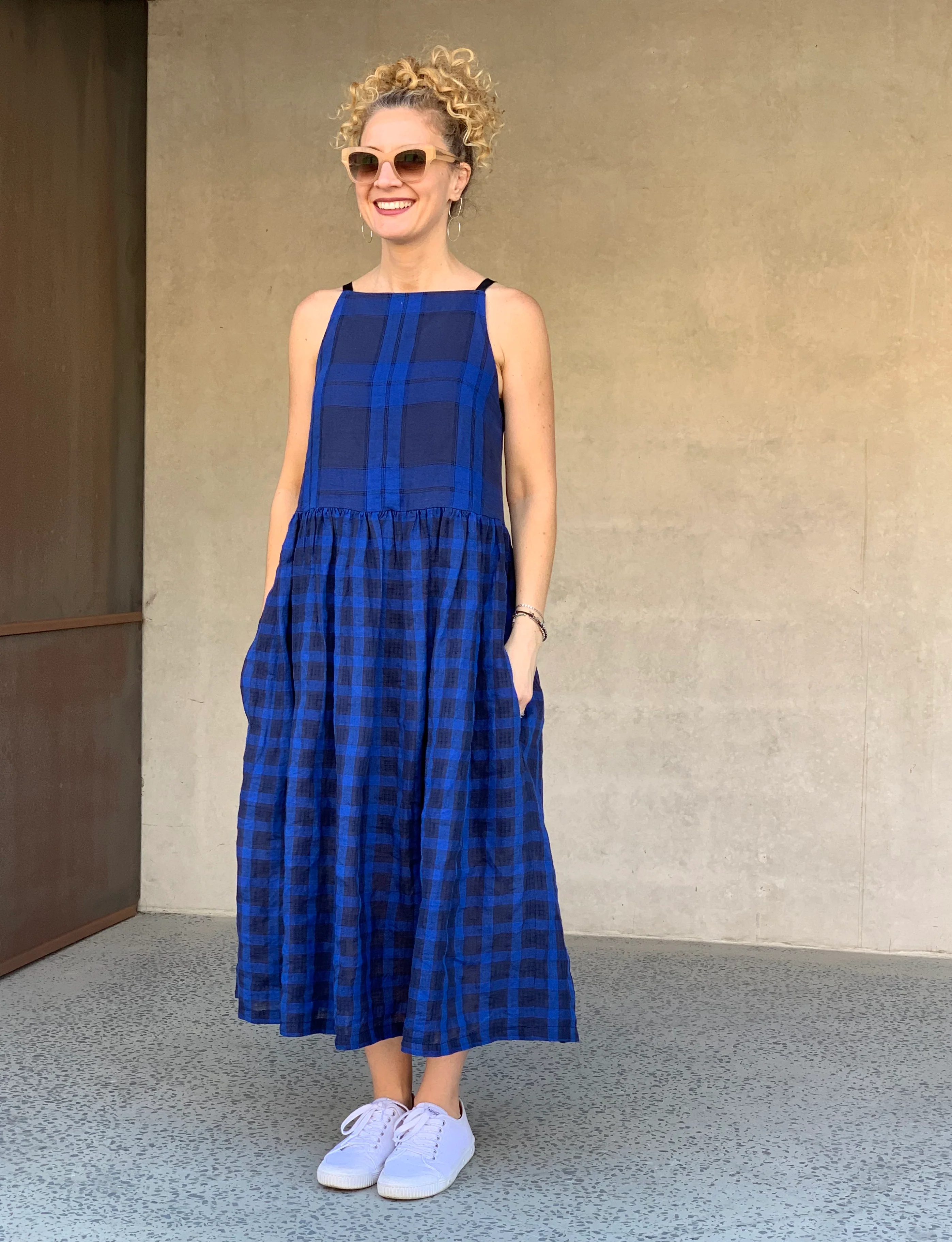 Vivien Blue Large Check - Image 6