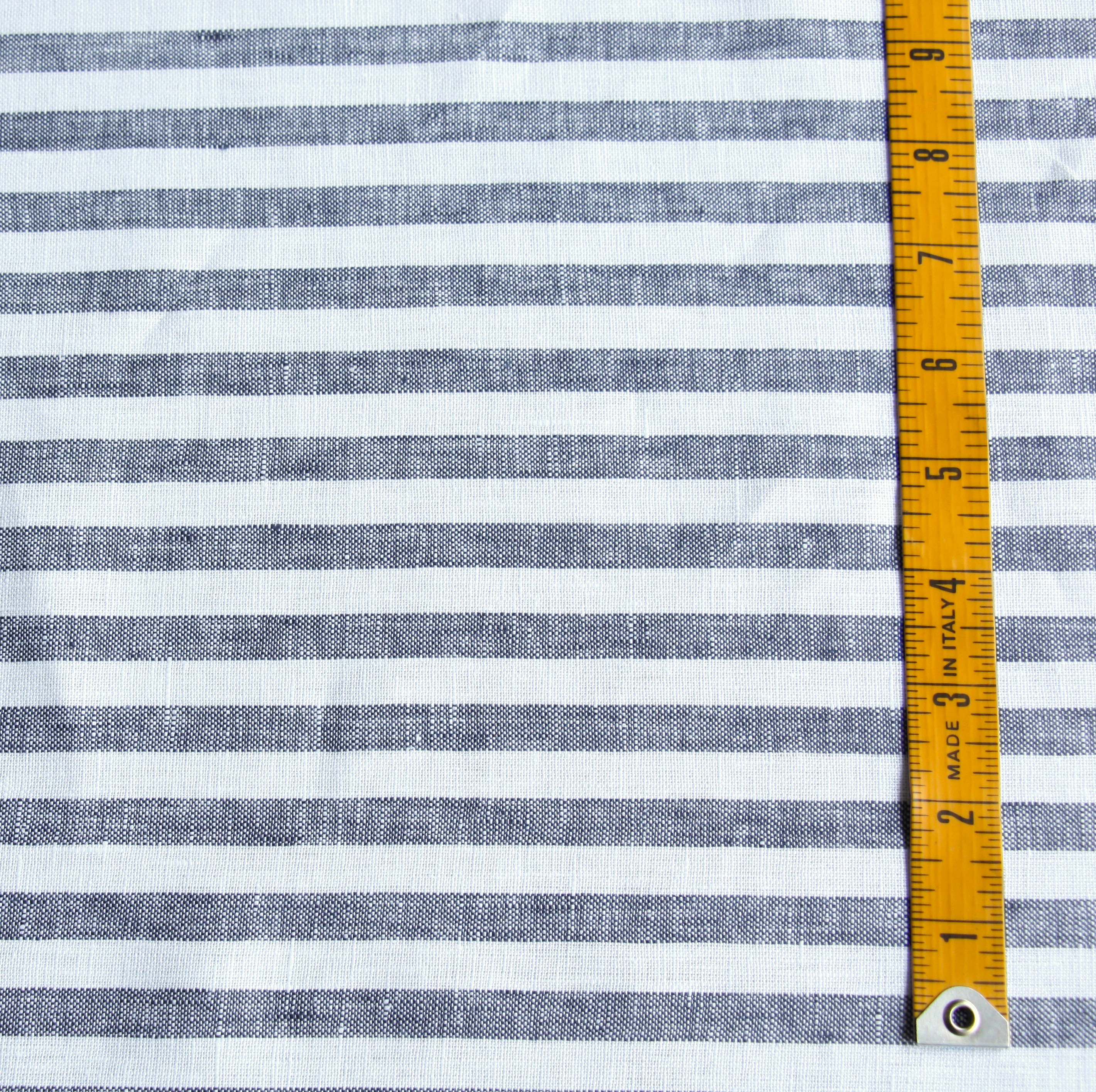 Vogue Stripe Blue Linen - Image 3