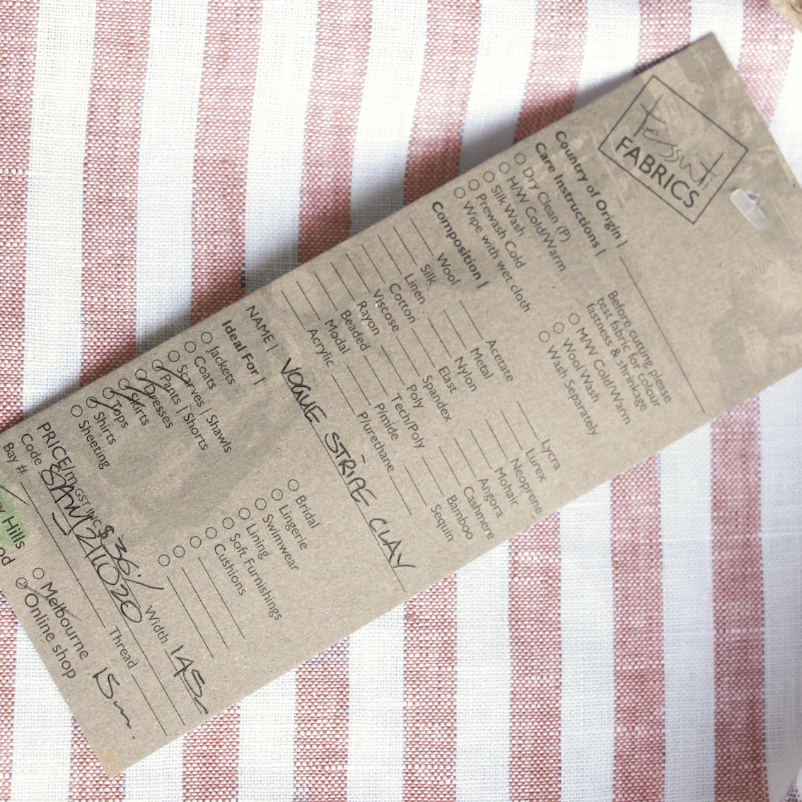 Vogue Stripe Clay Linen - Image 4