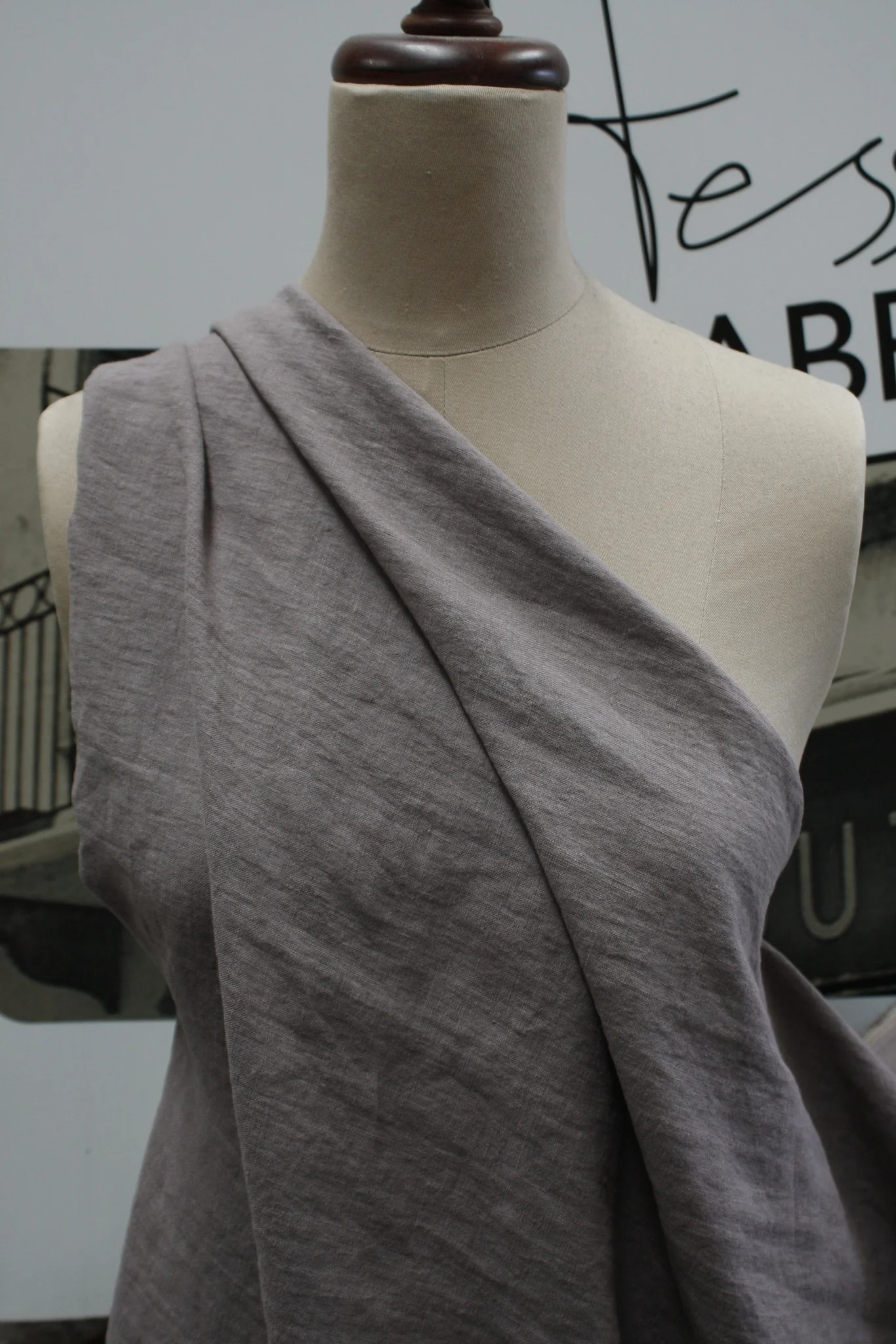 Wainscot Asphalt - Vintage Washed Linen - Image 3