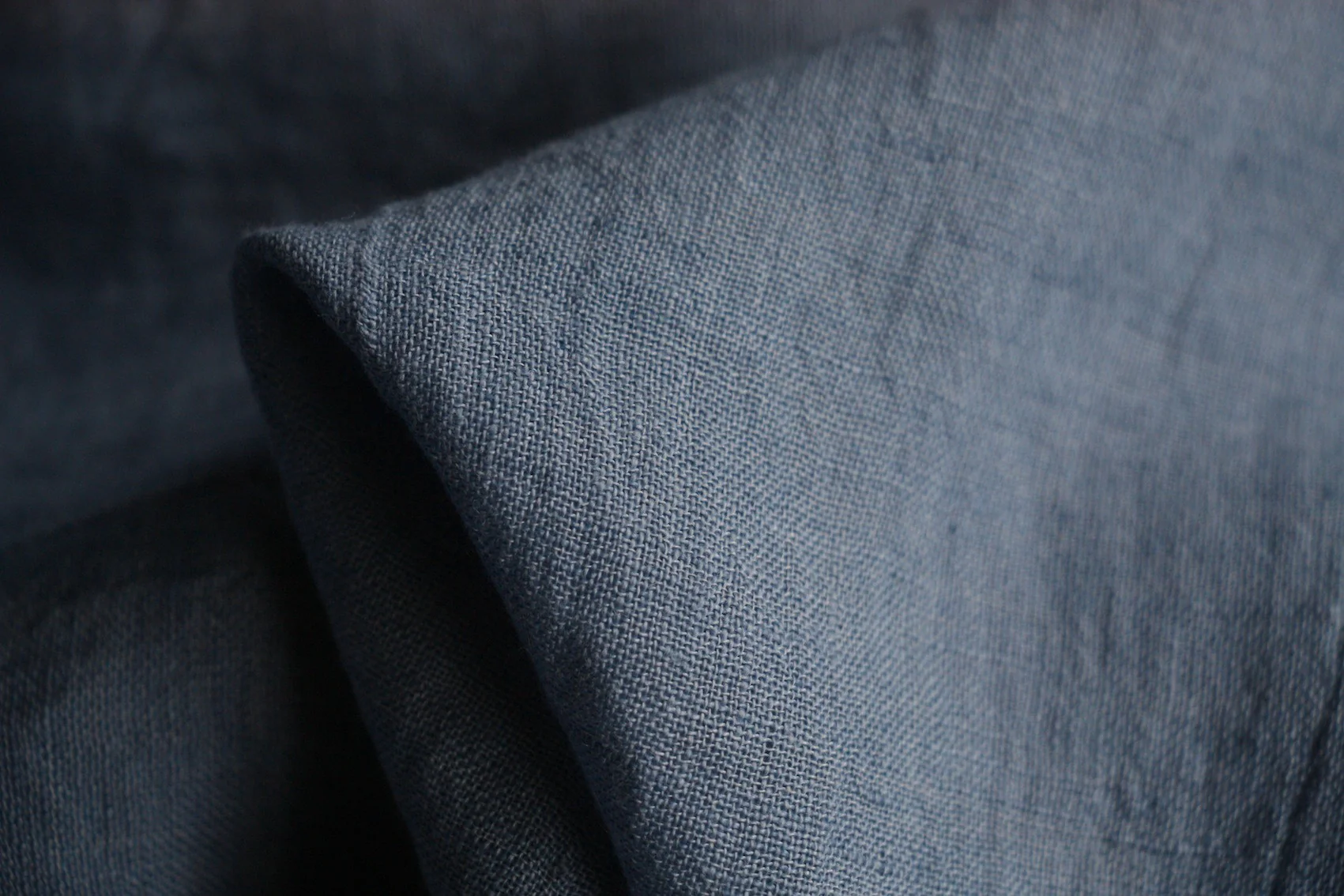 Washed Crinkle Denim Linen