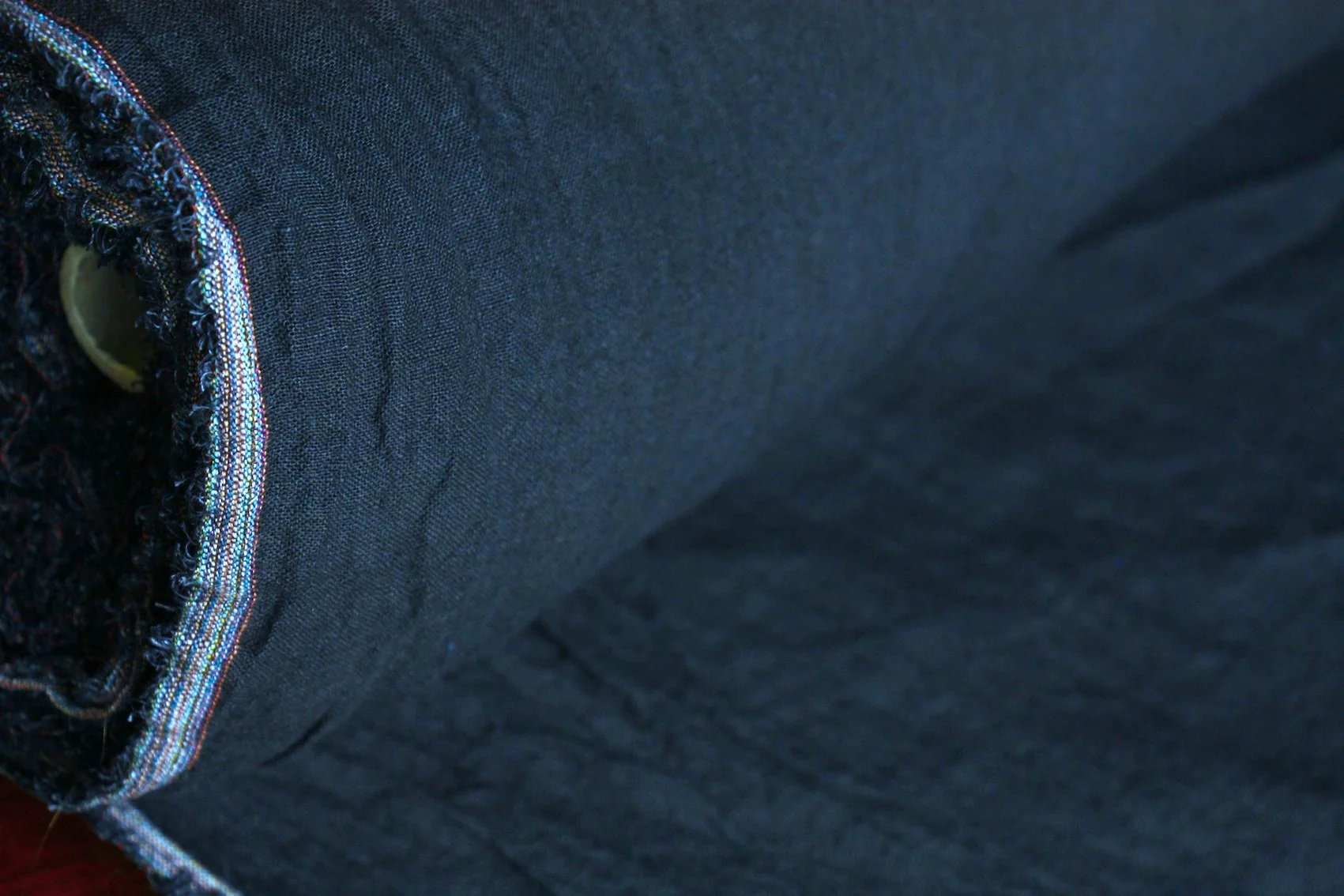 Washed Crinkle Navy Linen - Image 2