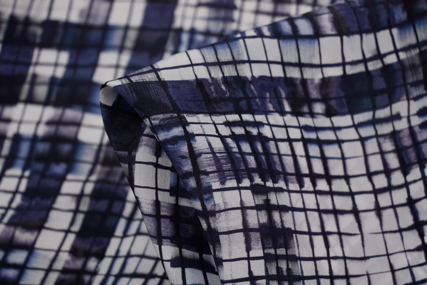 Water Grid Fall - Crepe De Chine
