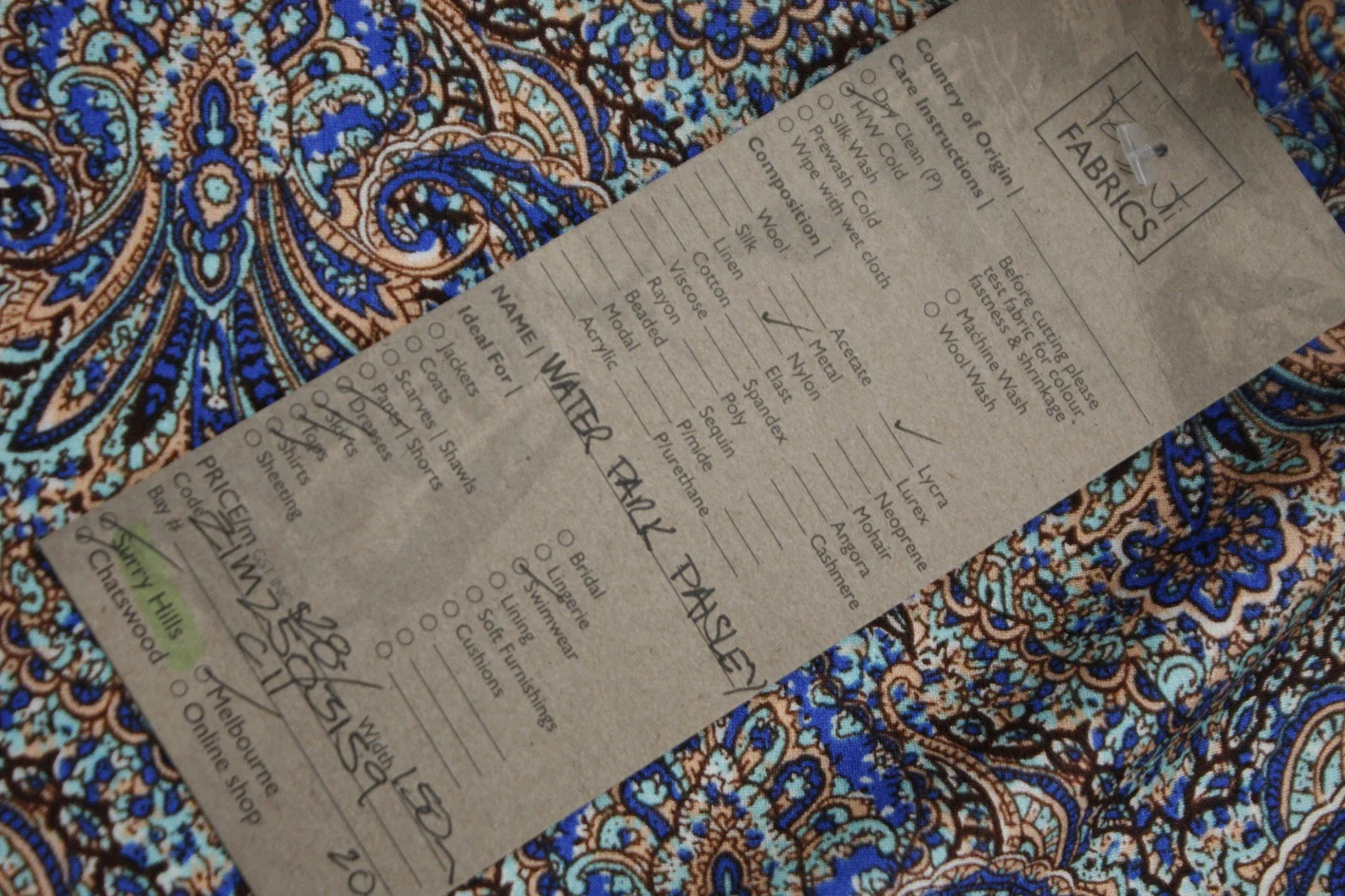 Water Park Paisley - Swimwear Fabric - Image 5