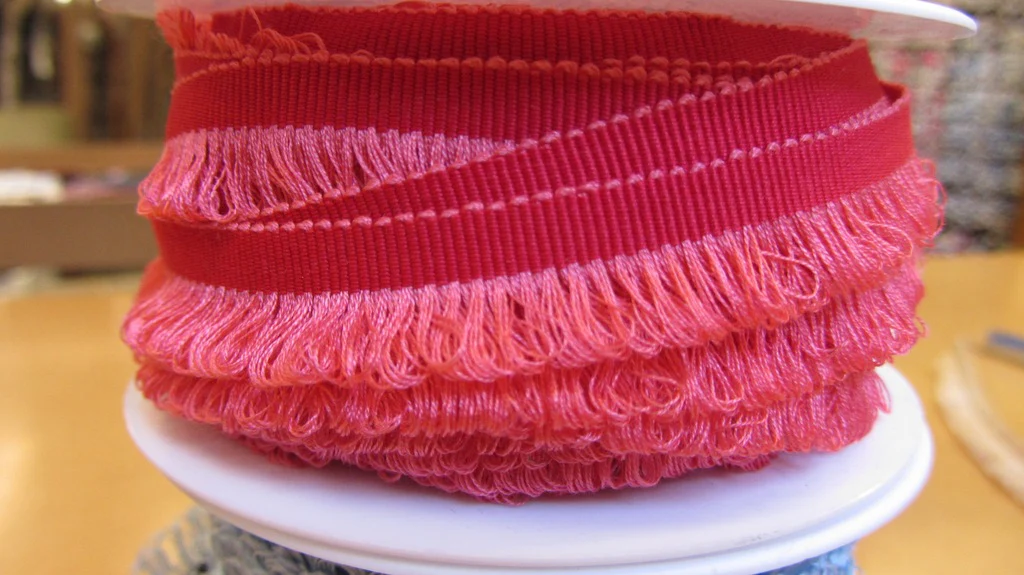 Watermelon Pink Fringe Trim - Col 15 - Image 2