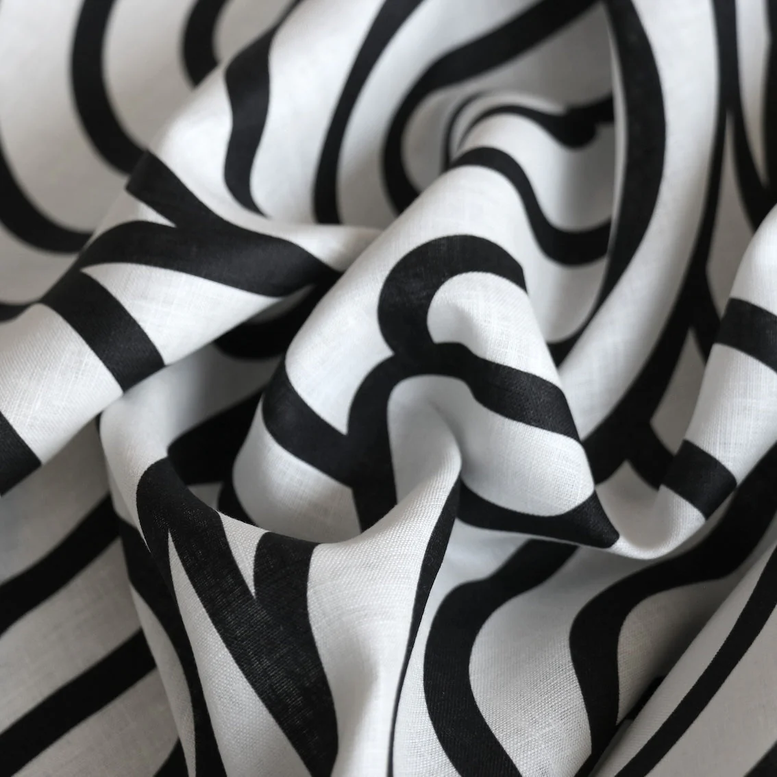 Wave On Waves Printed Linen - Image 2