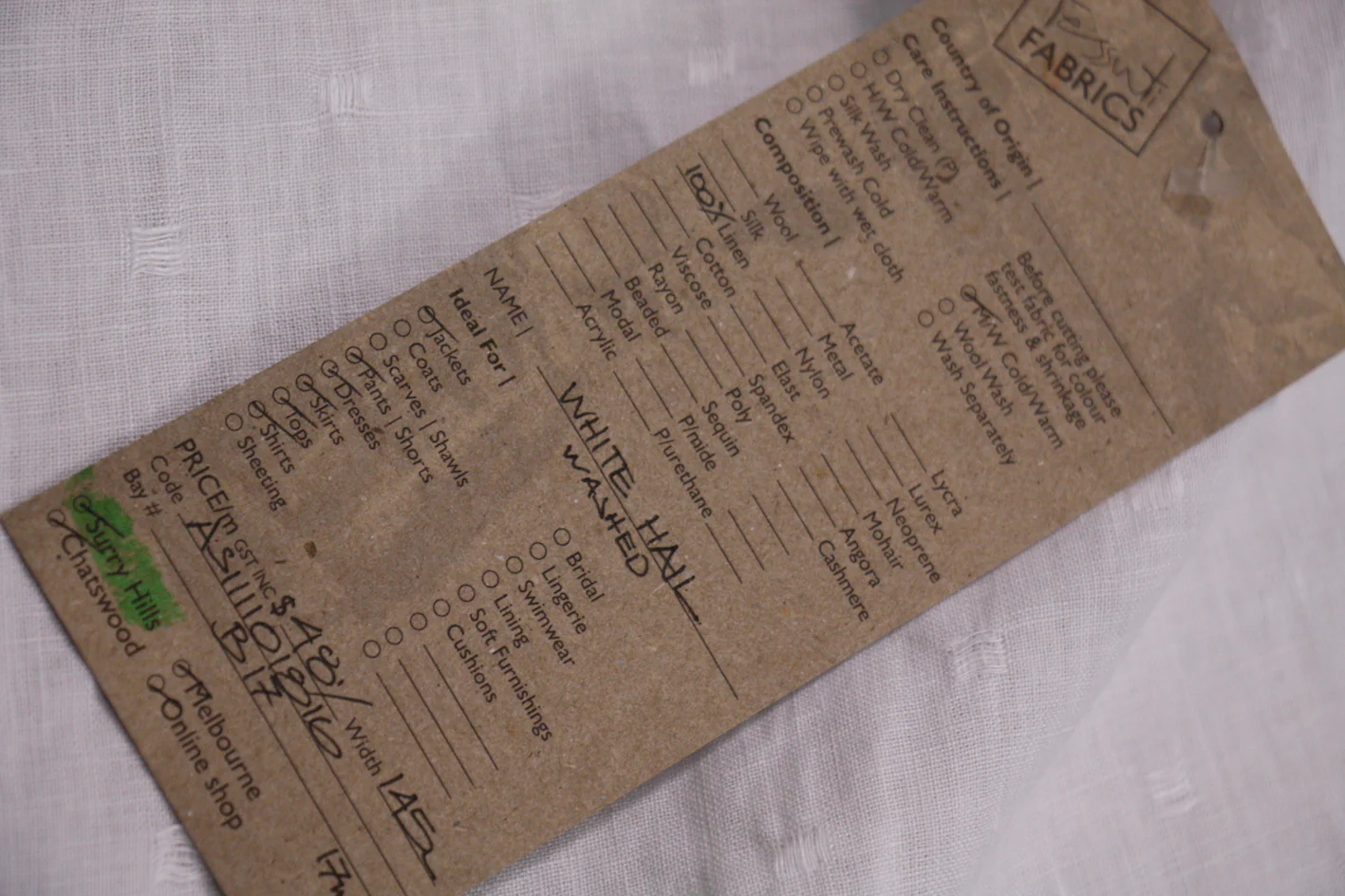 White Hail Jacquard Linen - Image 3