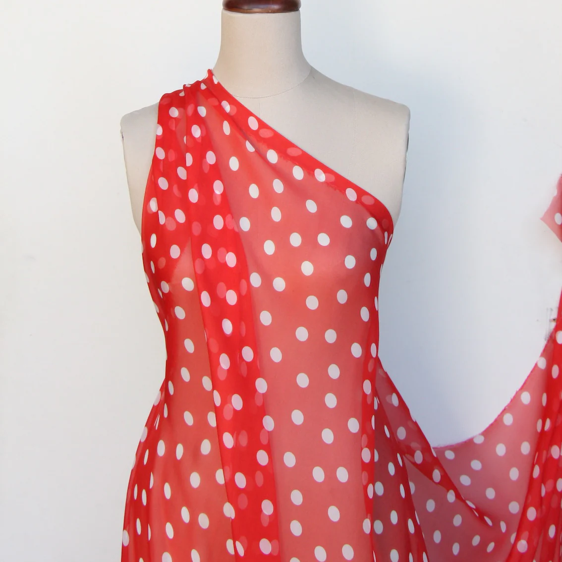 White Hot Red Silk Chiffon - Image 5