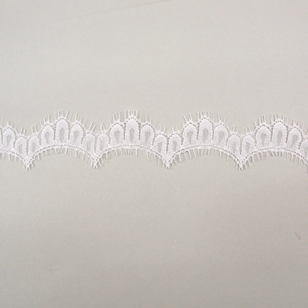 Scalloped White Lace Trim - Image 3