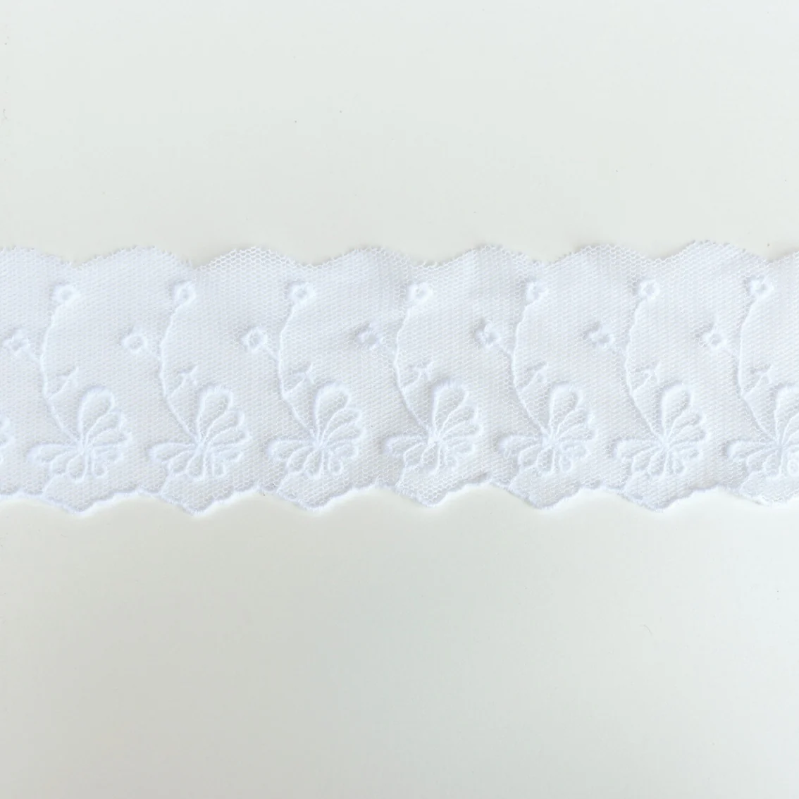 White Lace Trim (6cm wide) - Image 2