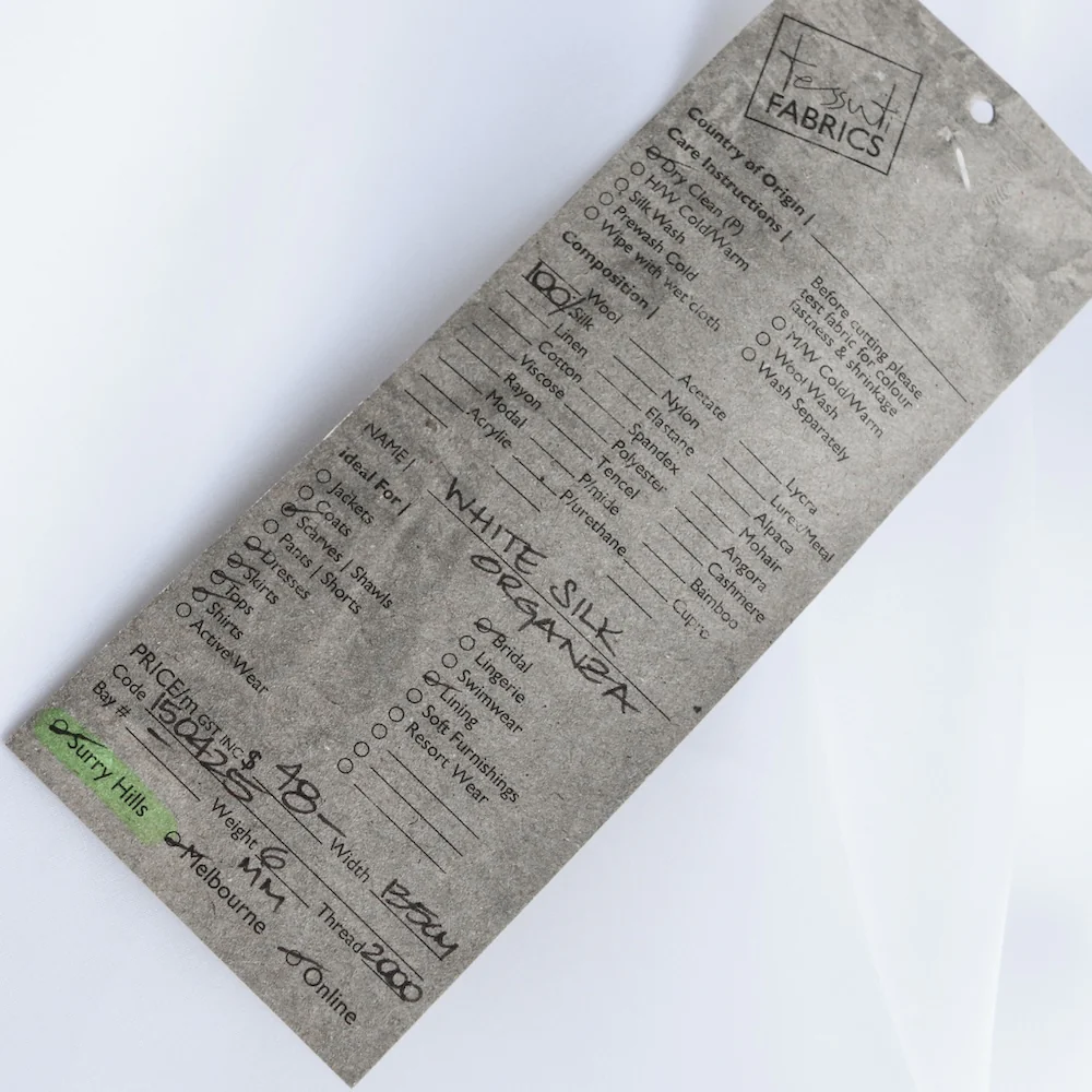 White Silk Organza - Image 3