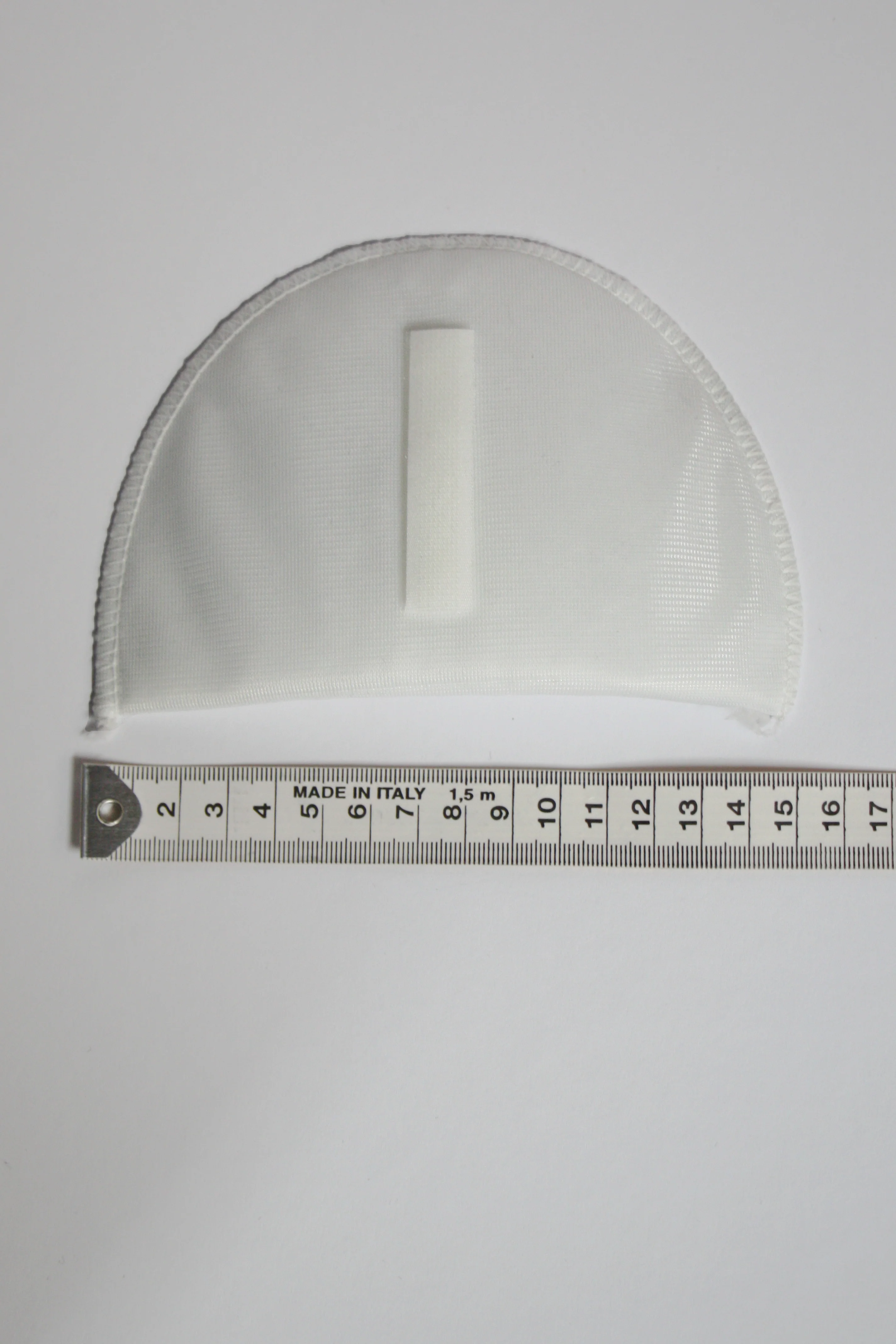 White Covered Shoulder Pads with Velcro - 7mm - Set in sleeve - Image 3