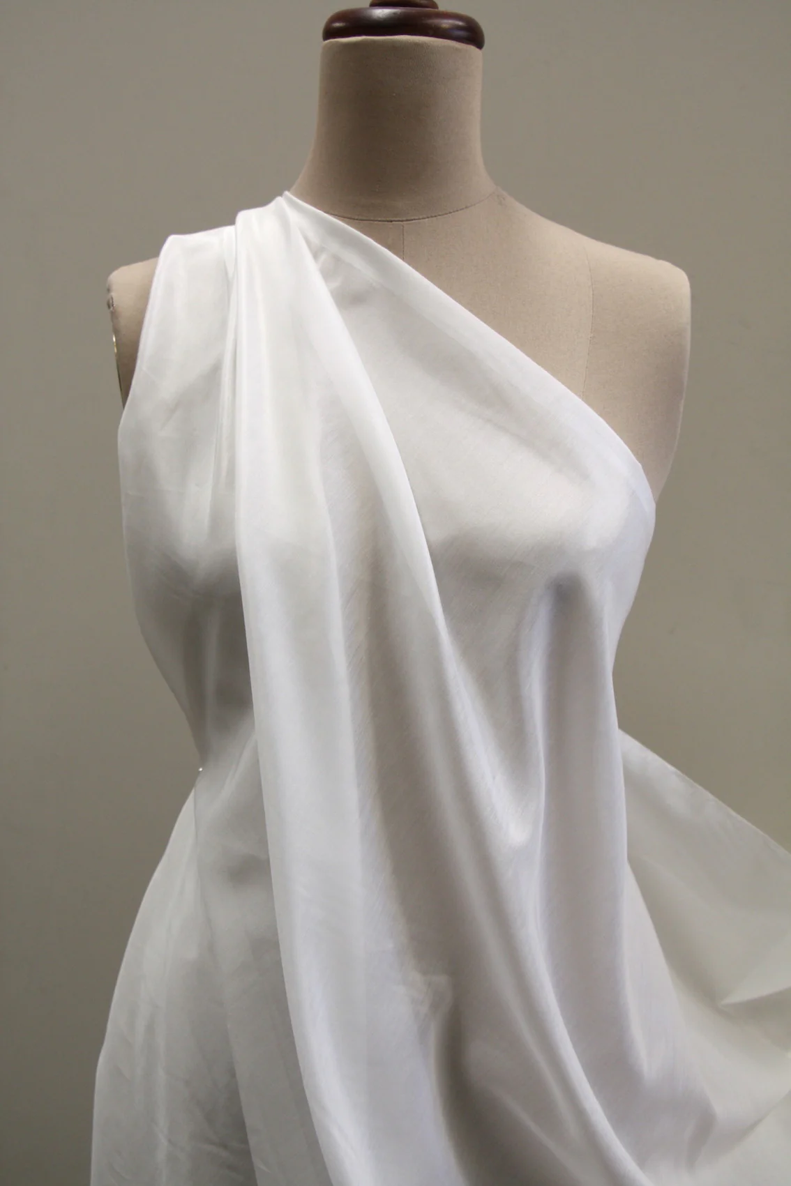 White Silk Cotton Voile - Image 3