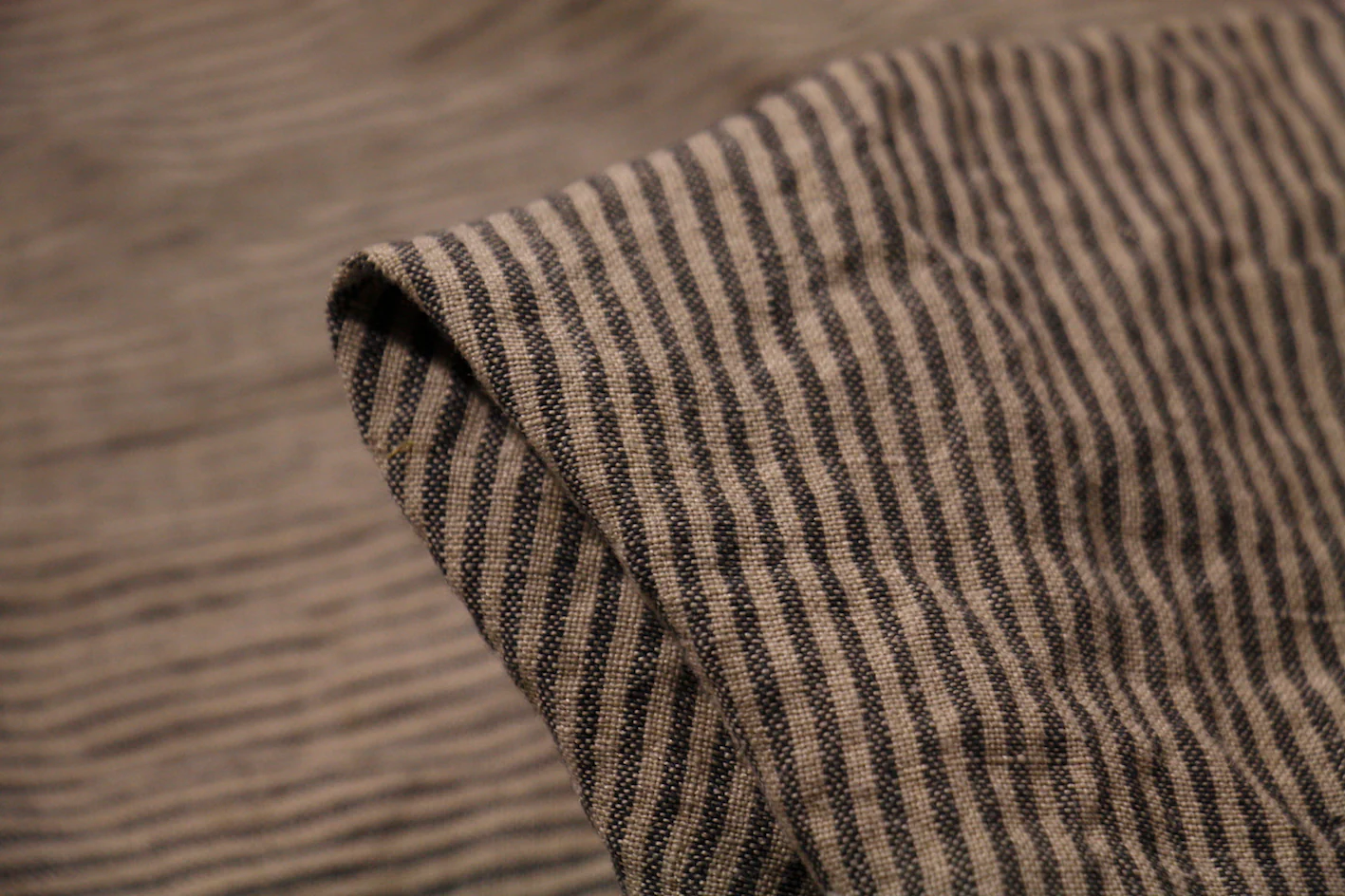 Wideline Black Washed Linen