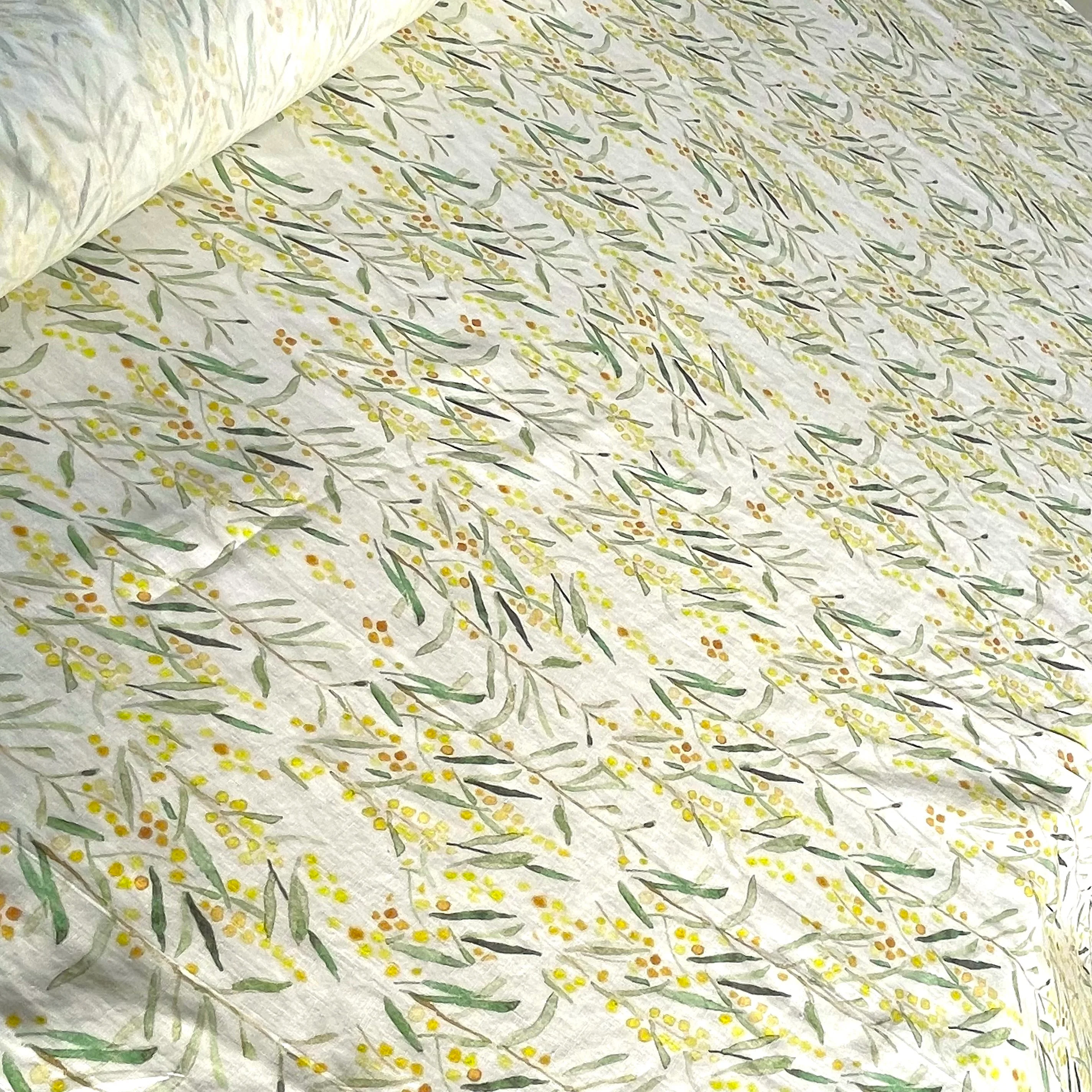 Wild Wattle Washed Printed Linen - Image 4