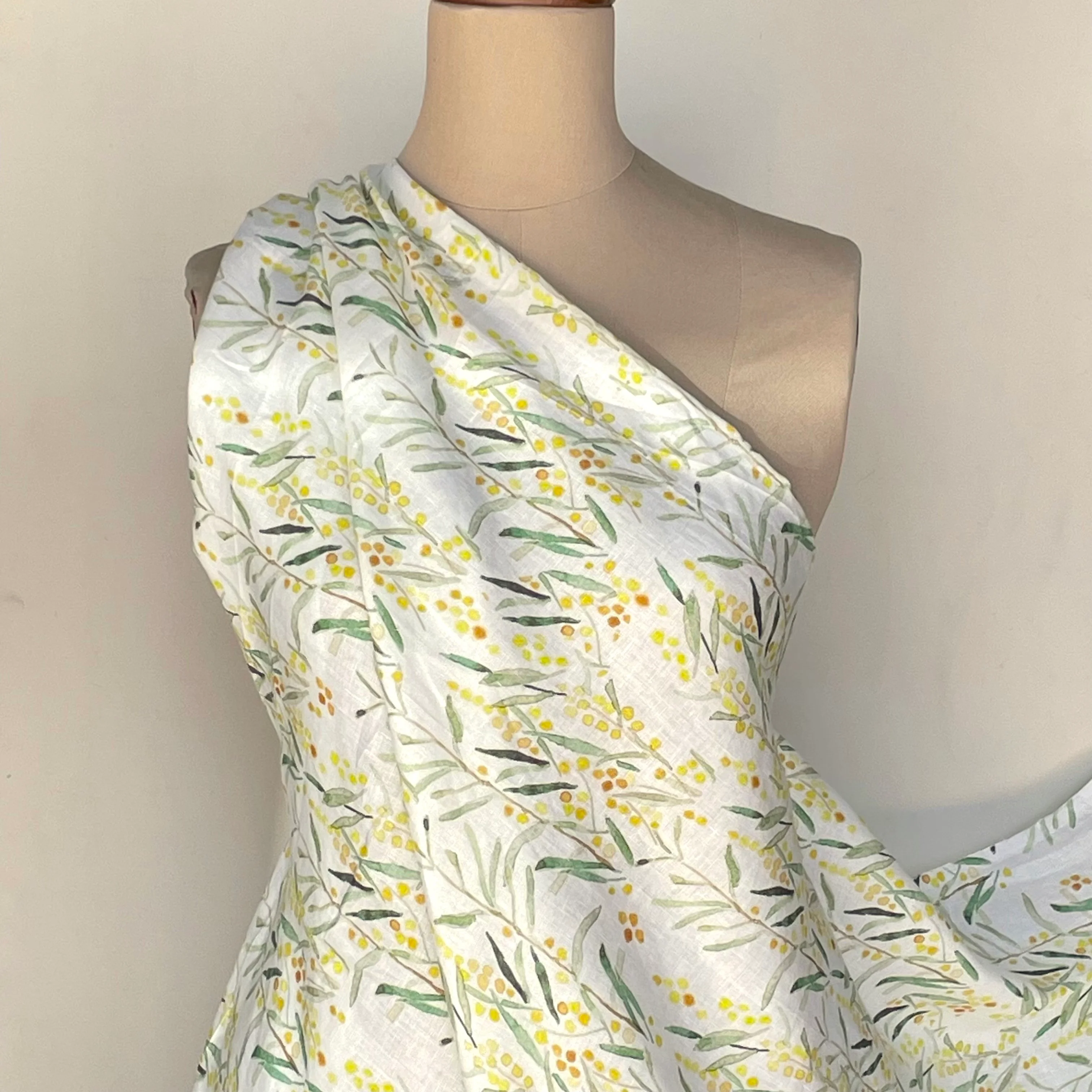 Wild Wattle Washed Printed Linen - Image 7