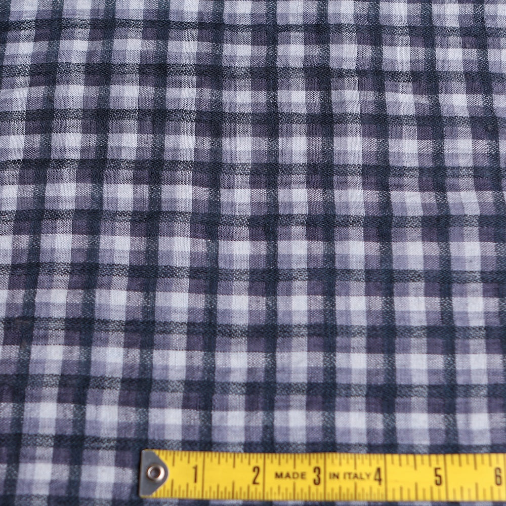 Willow Check Slate/Silver Linen - Image 3