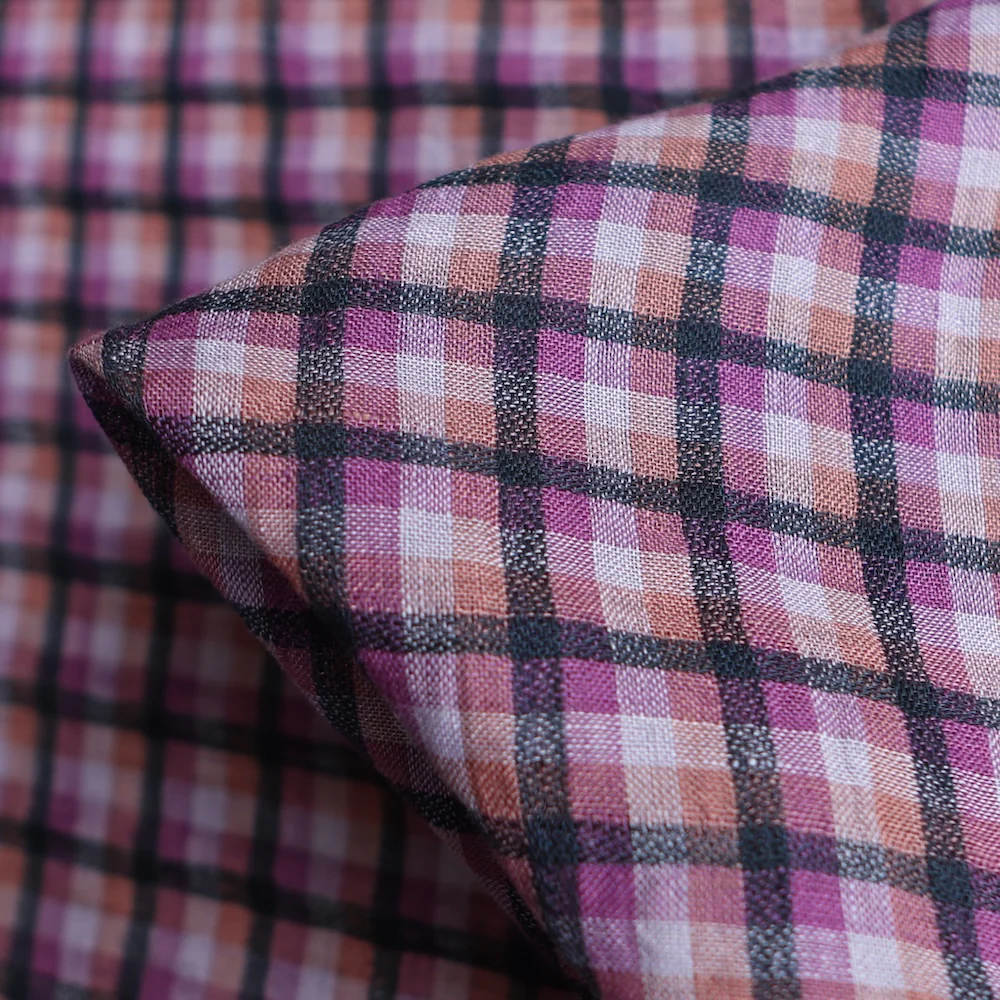 Willow Check Wisteria/Navy Linen