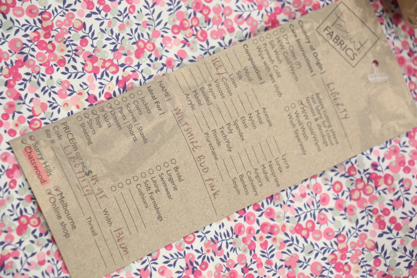 Wiltshire Bud Pink - Liberty Tana Lawn - Image 4