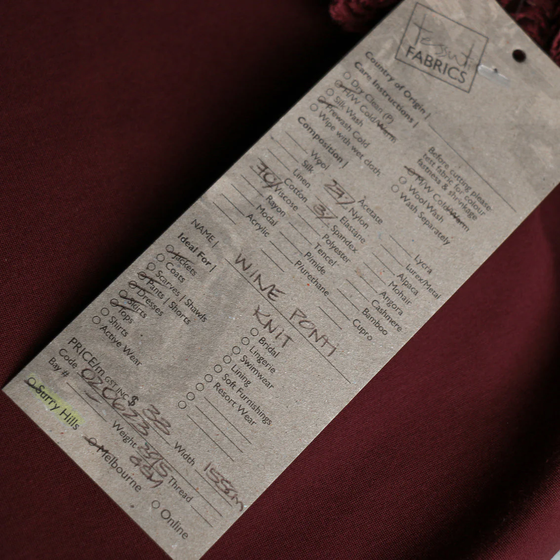 Wine Vixen Ponti Knit - Image 3