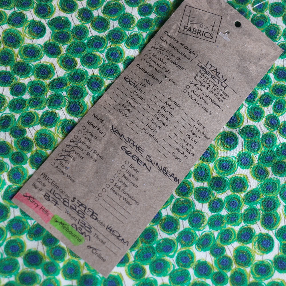 Xanthe Sunbeam Green - Liberty Sycamore Linen - Image 5